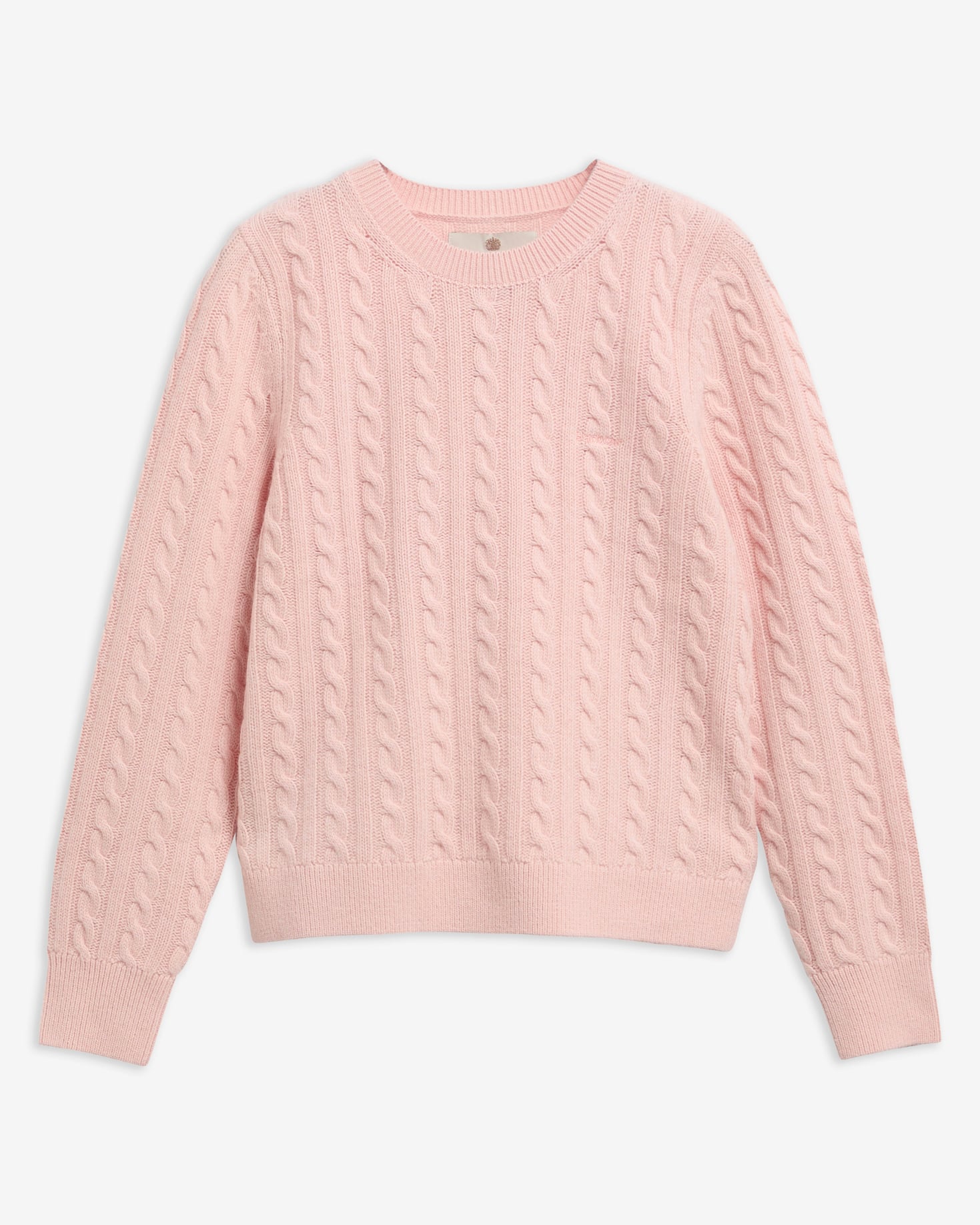 Barbour Pullover Ashdown Relaxed Cable-Knit aus Woll-Mix Pink Blush