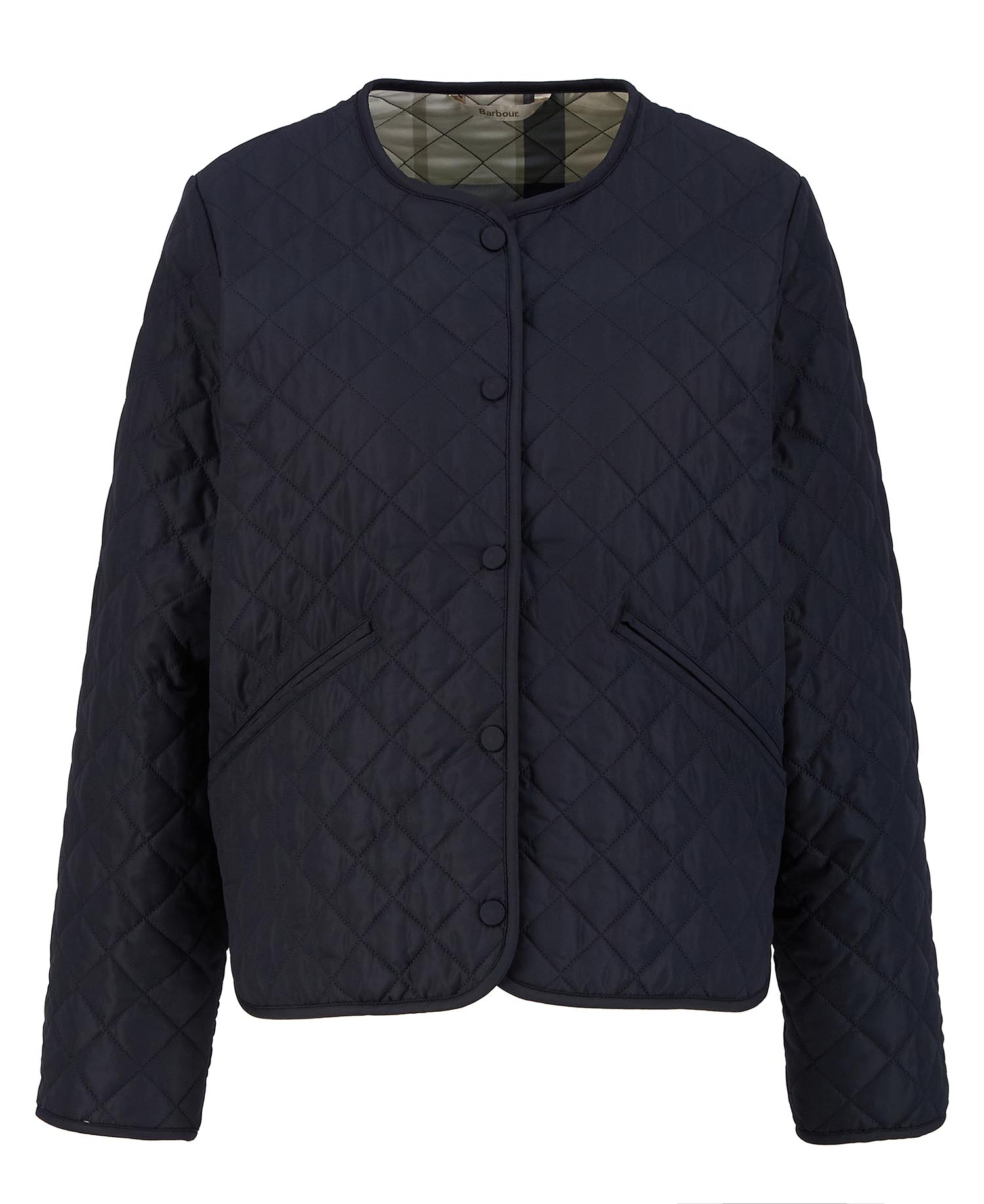 Cashel Collarless Quilted Jacket