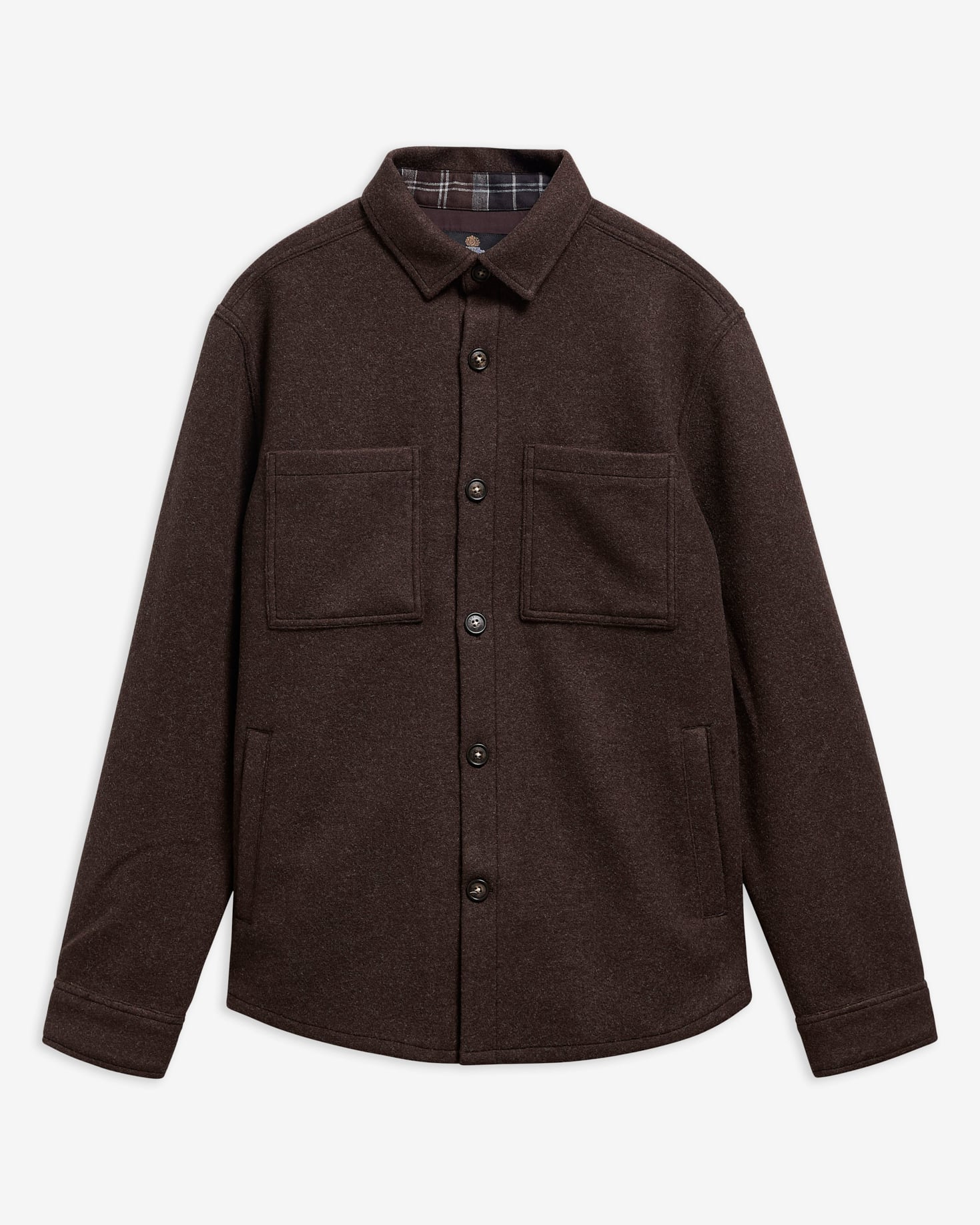 Barbour Overshirt Marltown Tailored aus Woll-Mix Dark Oak