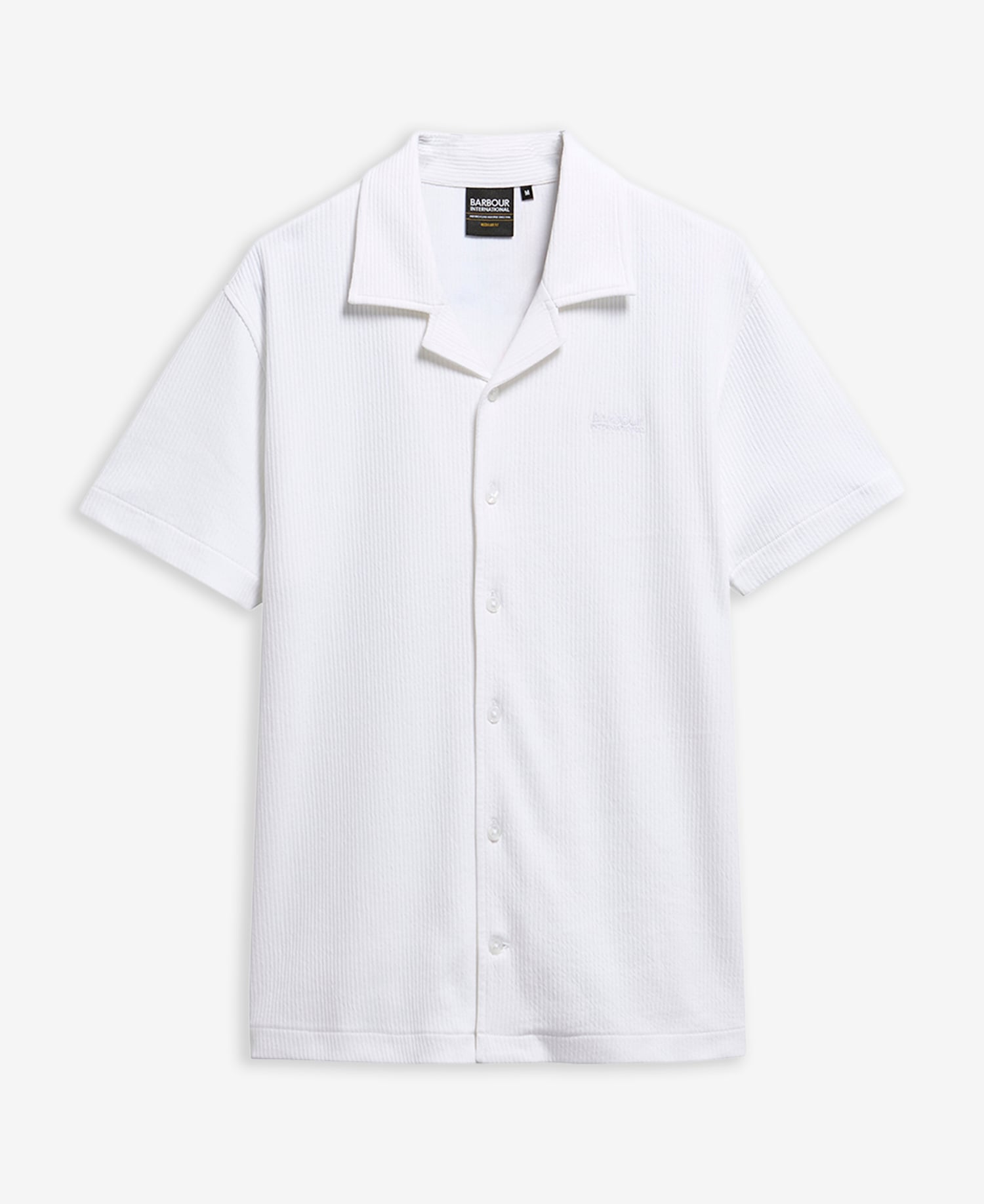 Hemd Bevan Ribbed Cuban White