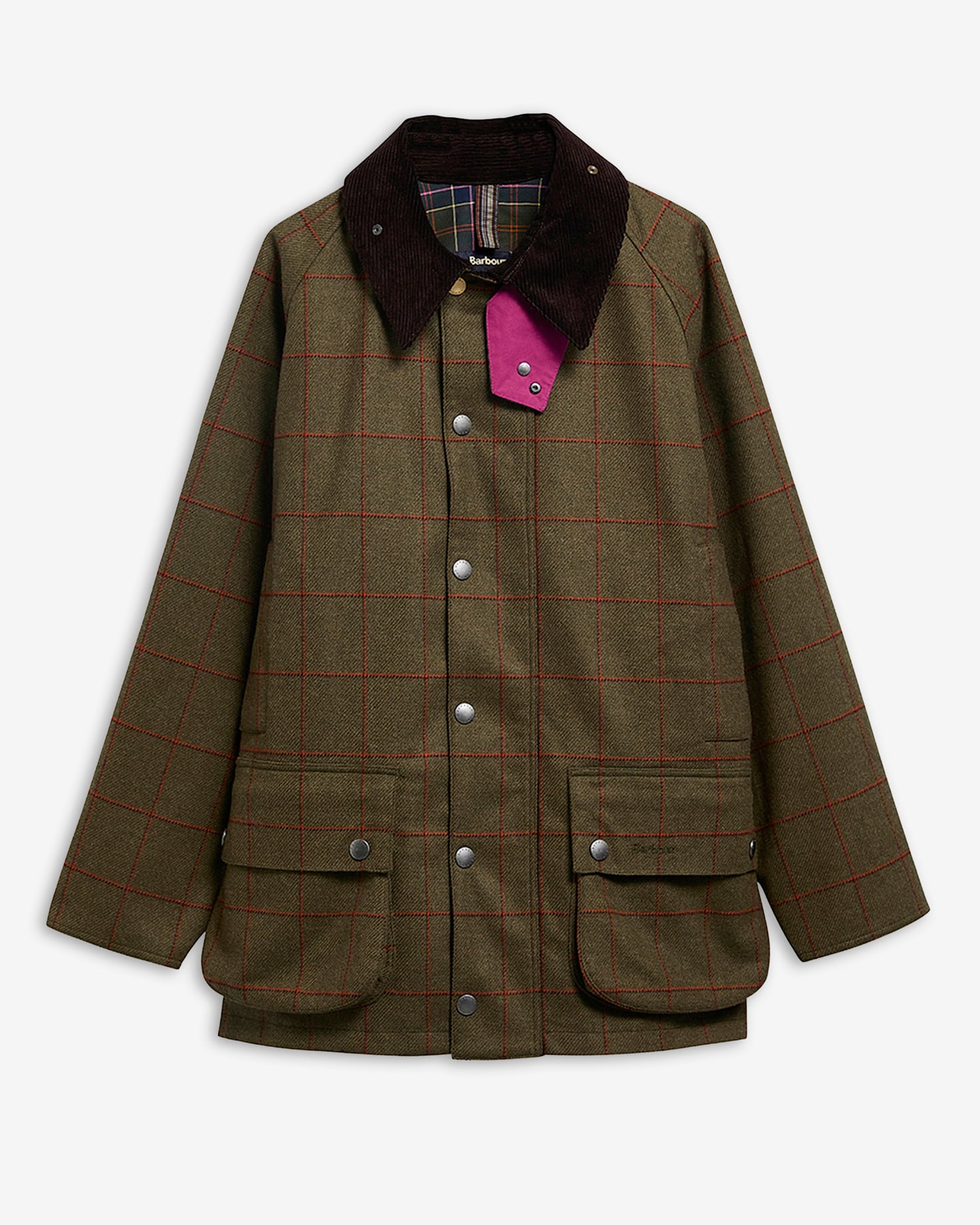 Paul Smith Loves Barbour Beaufort Wool Jacket Olive Window Pane