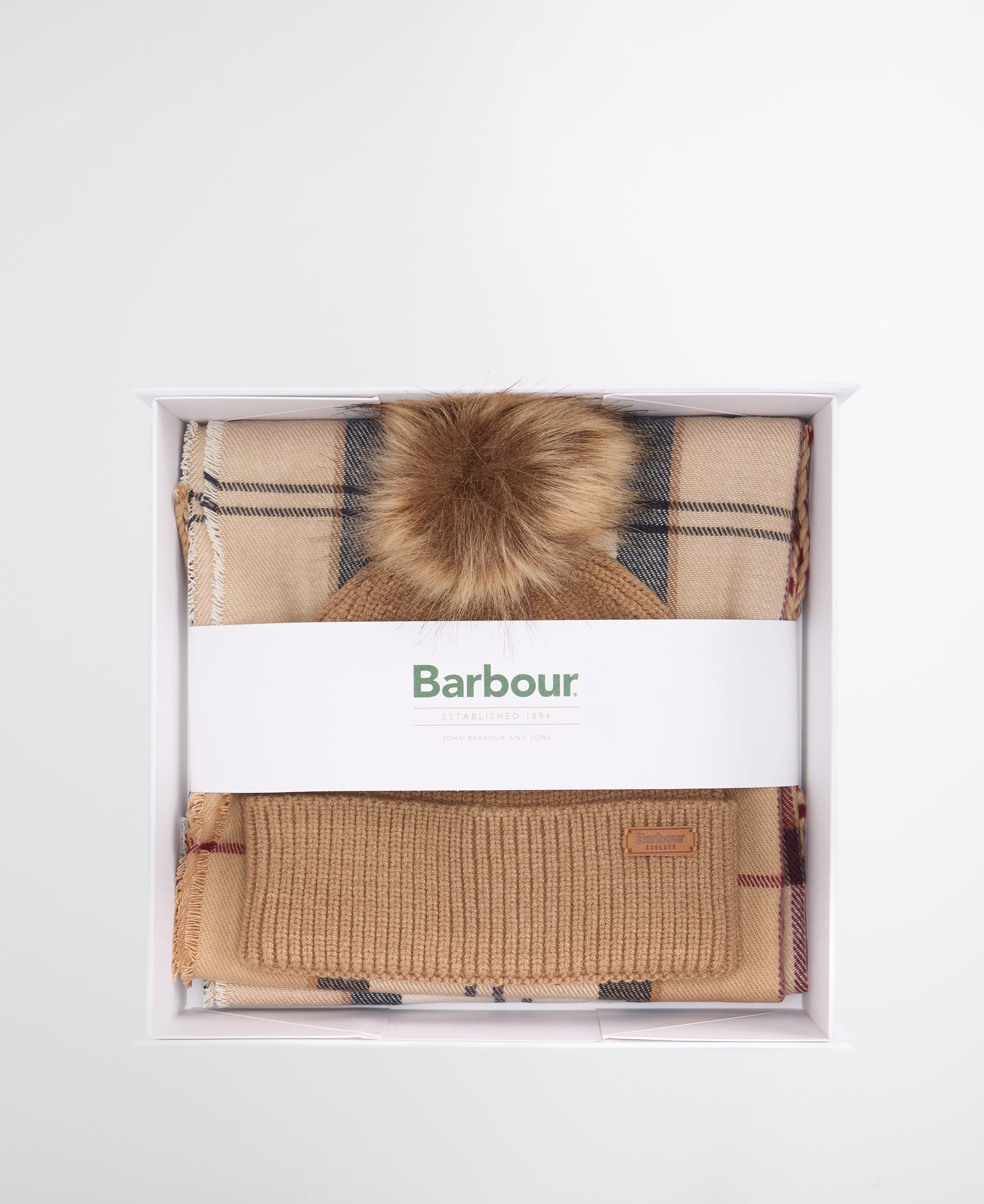 Geschenkset Beanie Dover & Schal Hailes Hessian Tartan