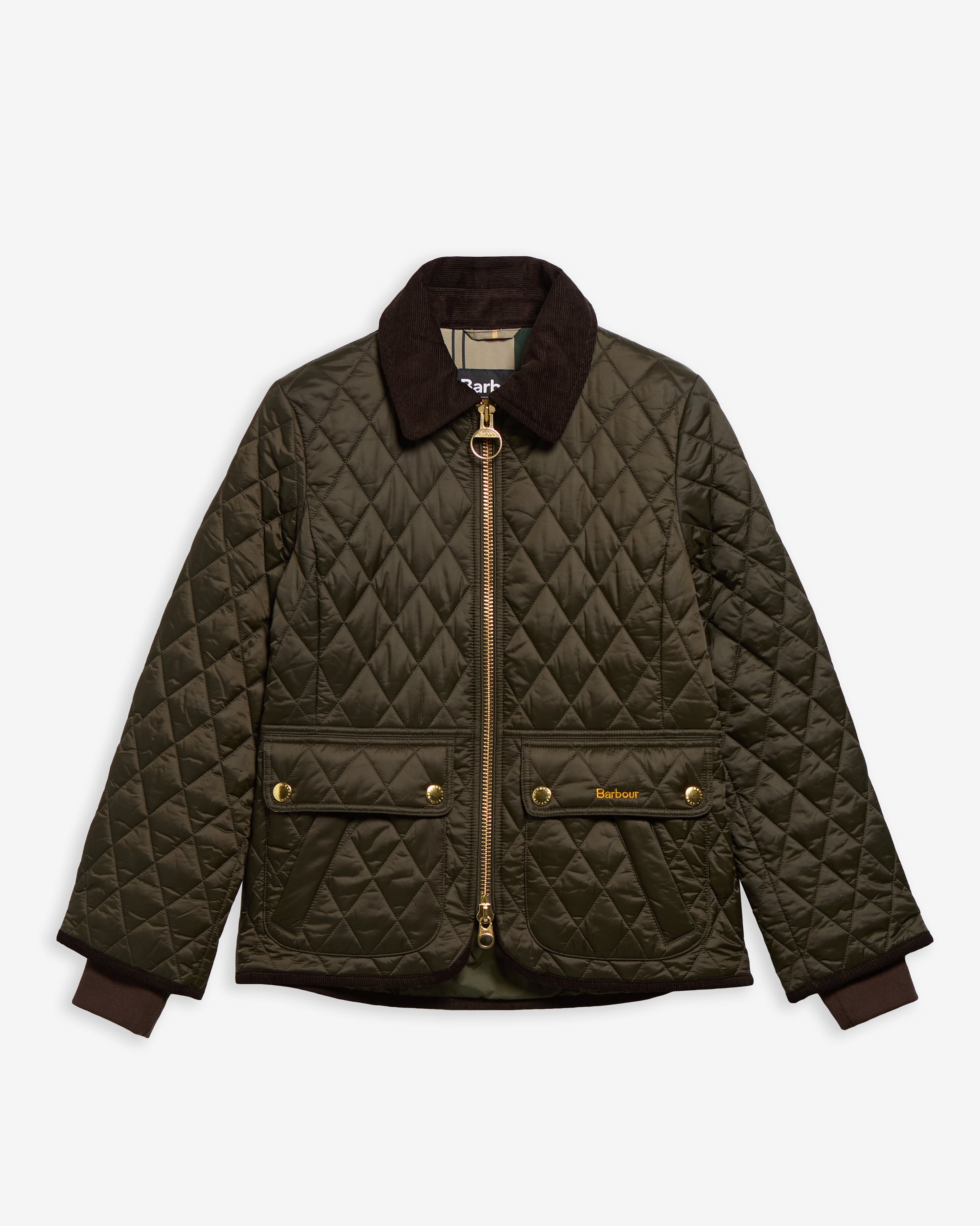 Beadnell Fitted Quilted Jacket Sage-Ancient