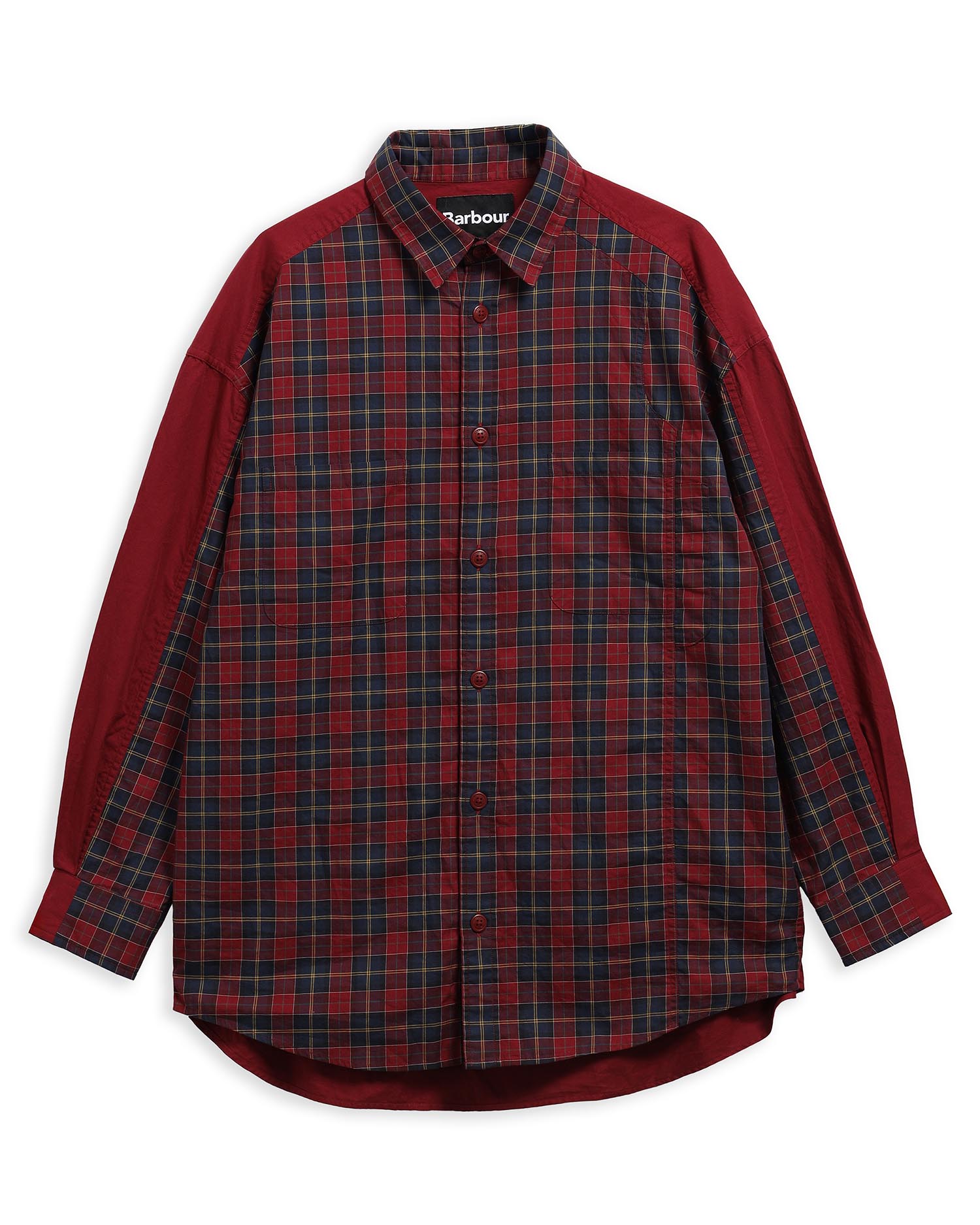 Barbour x Feng Chen Wang Split Pocket Long-Sleeved Tartan Shirt