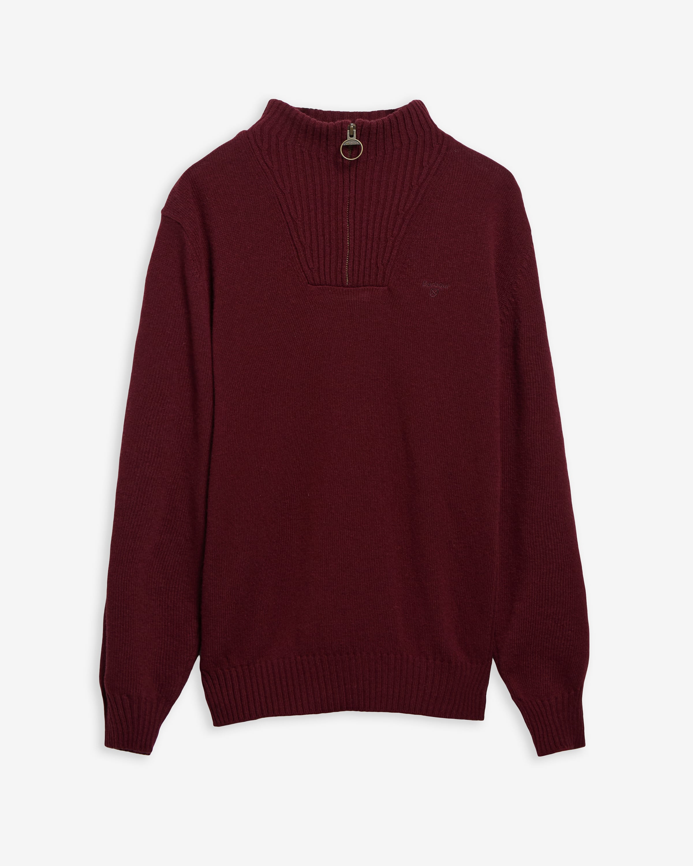 Maglione con mezza zip in lana d'agnello Essential