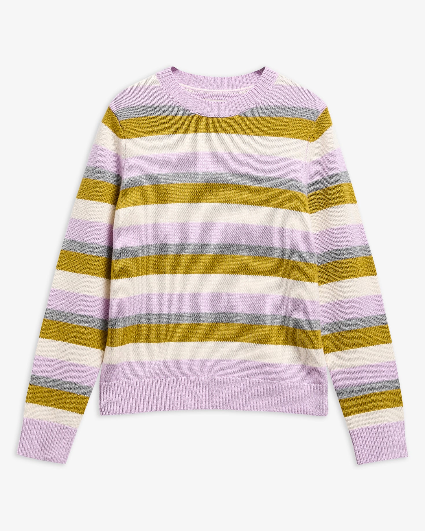 Barbour Pullover Woodhouse Striped Rundhalsausschnitt aus Woll-Kaschmir-Mix Frosted Heather Multi