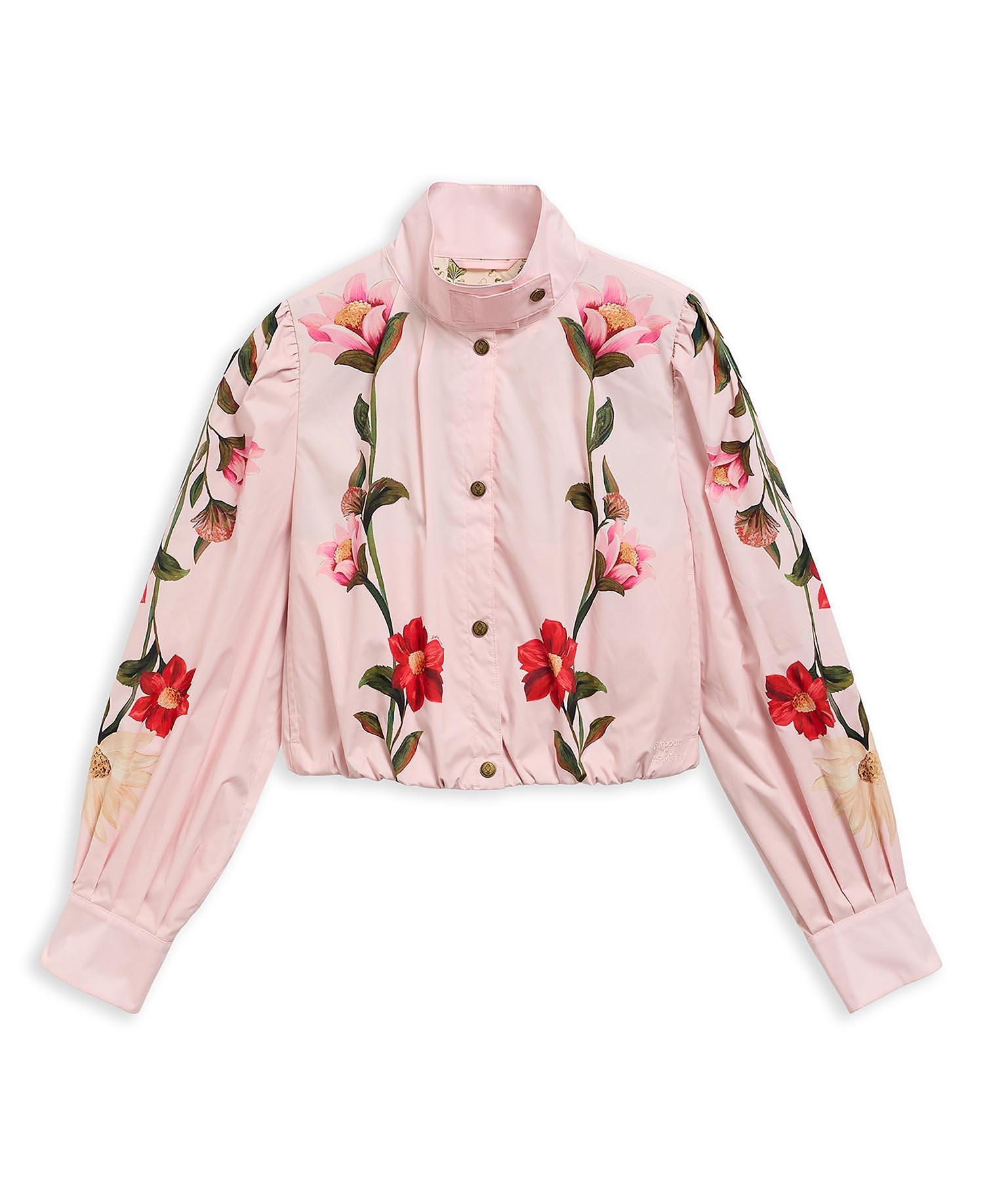 Barbour FARM Rio Madelena Showerproof Jacket Pink Edens Bloom/Cream Flower