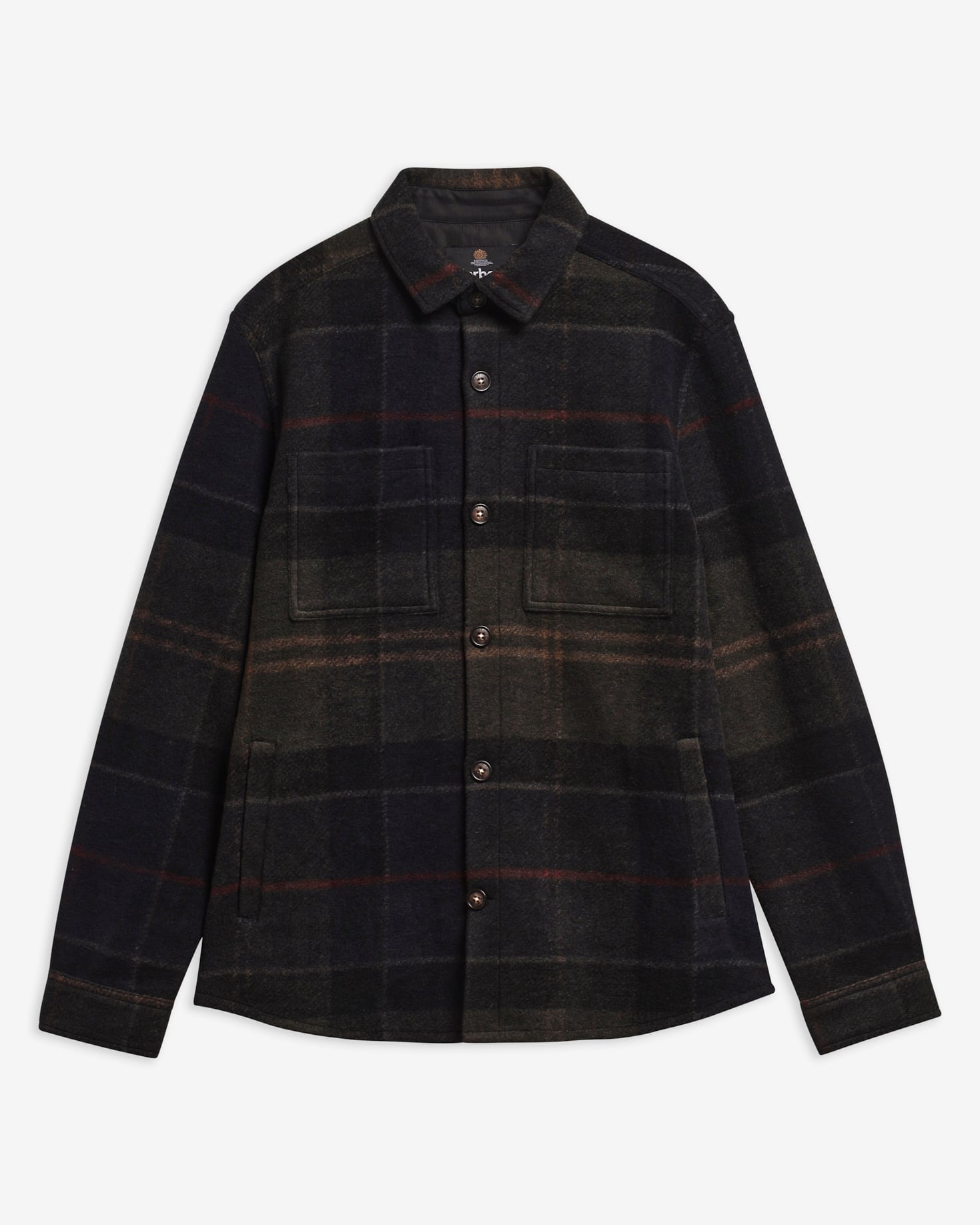 Overshirt Woodlane spazzolata con motivo a quadri Shadow Classic Tartan