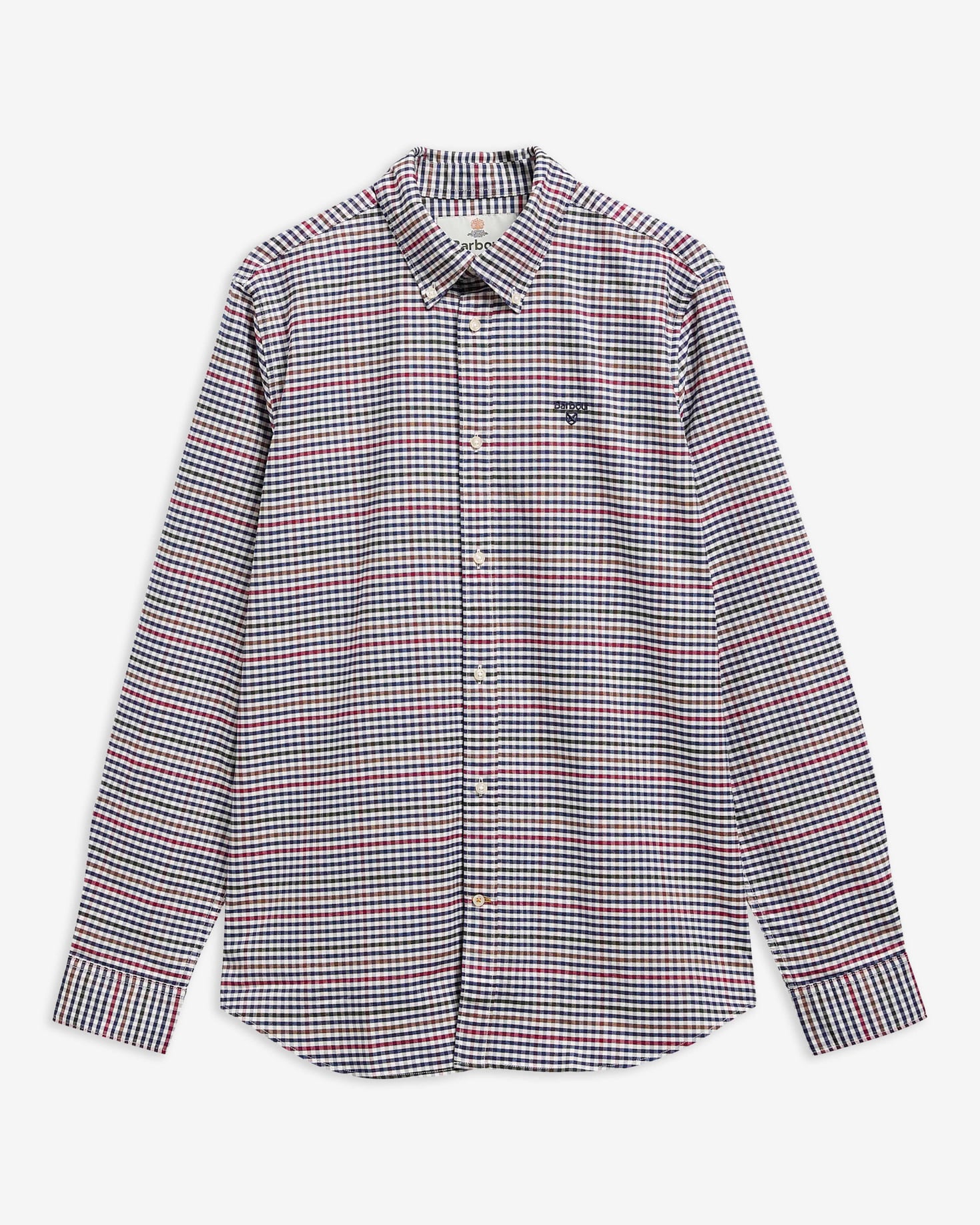Rickwood Tailored Gingham Long-Sleeved Shirt Navy