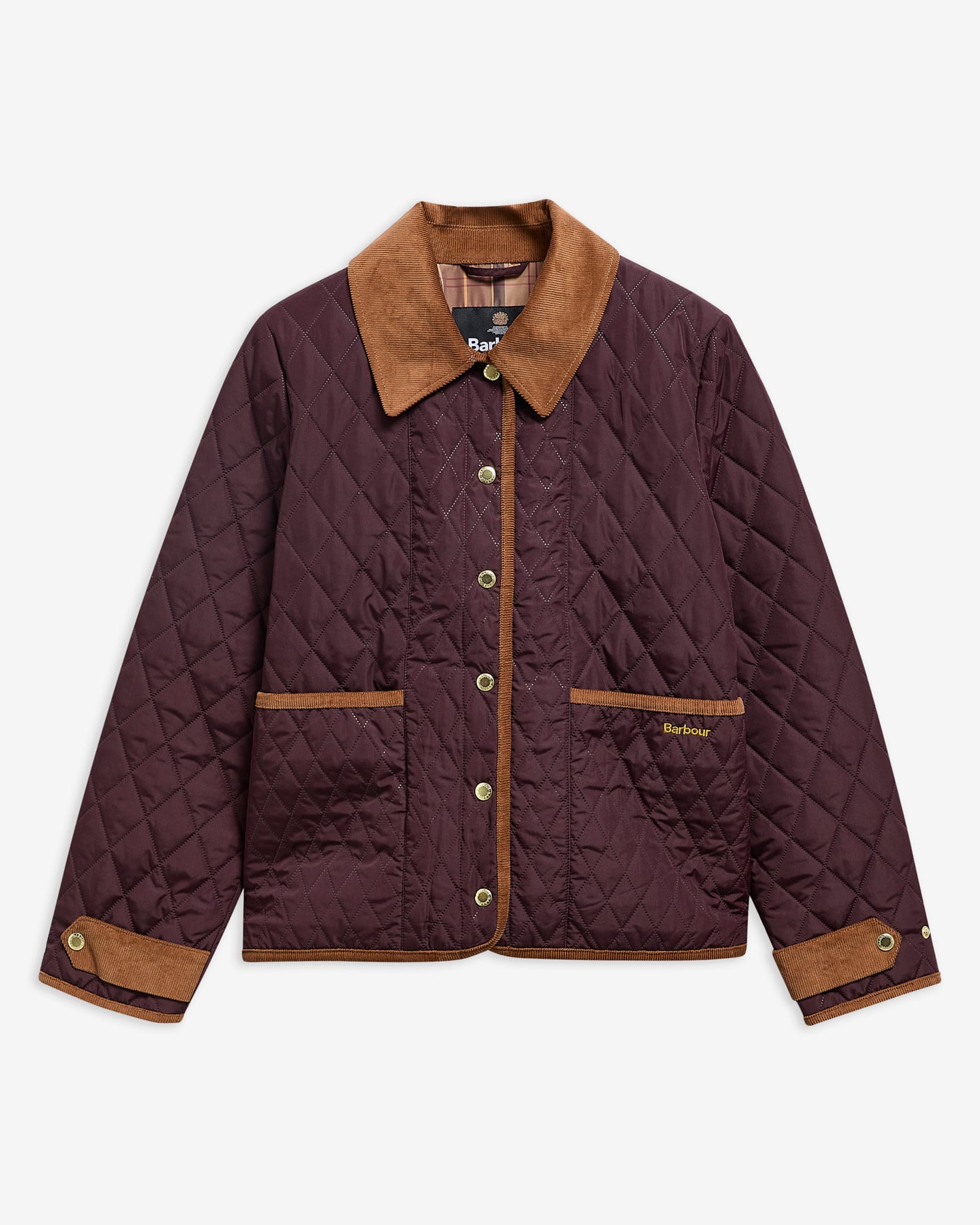 Ainsdale Patchwork Quilted Jacket Fig/Muted