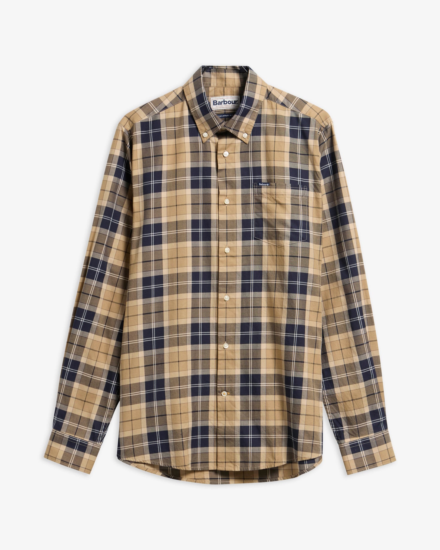 Wetheram Tailored Long-Sleeved Shirt Birchwood Dress Tartan