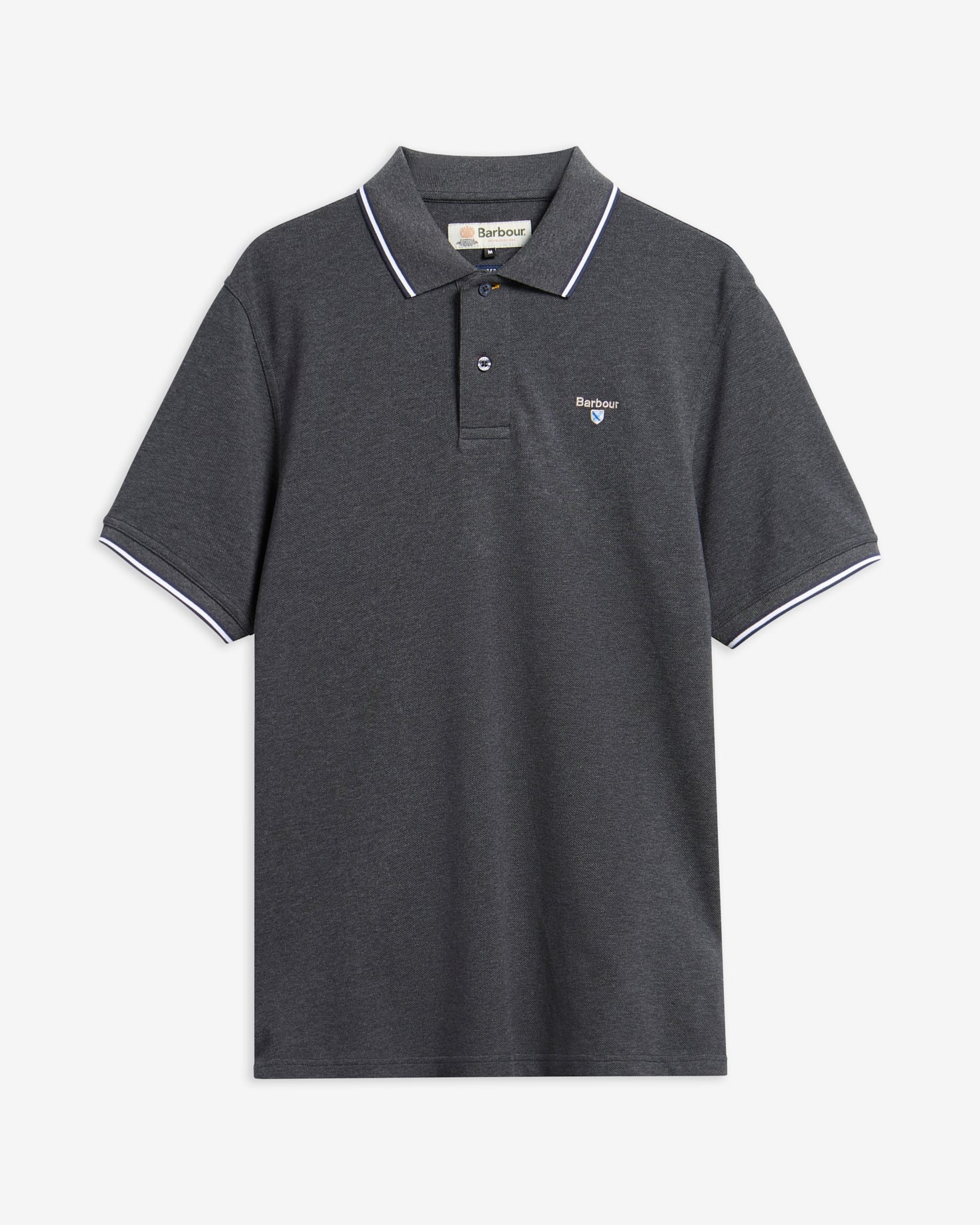 Fielding Tailored Short-Sleeved Polo Shirt Charcoal