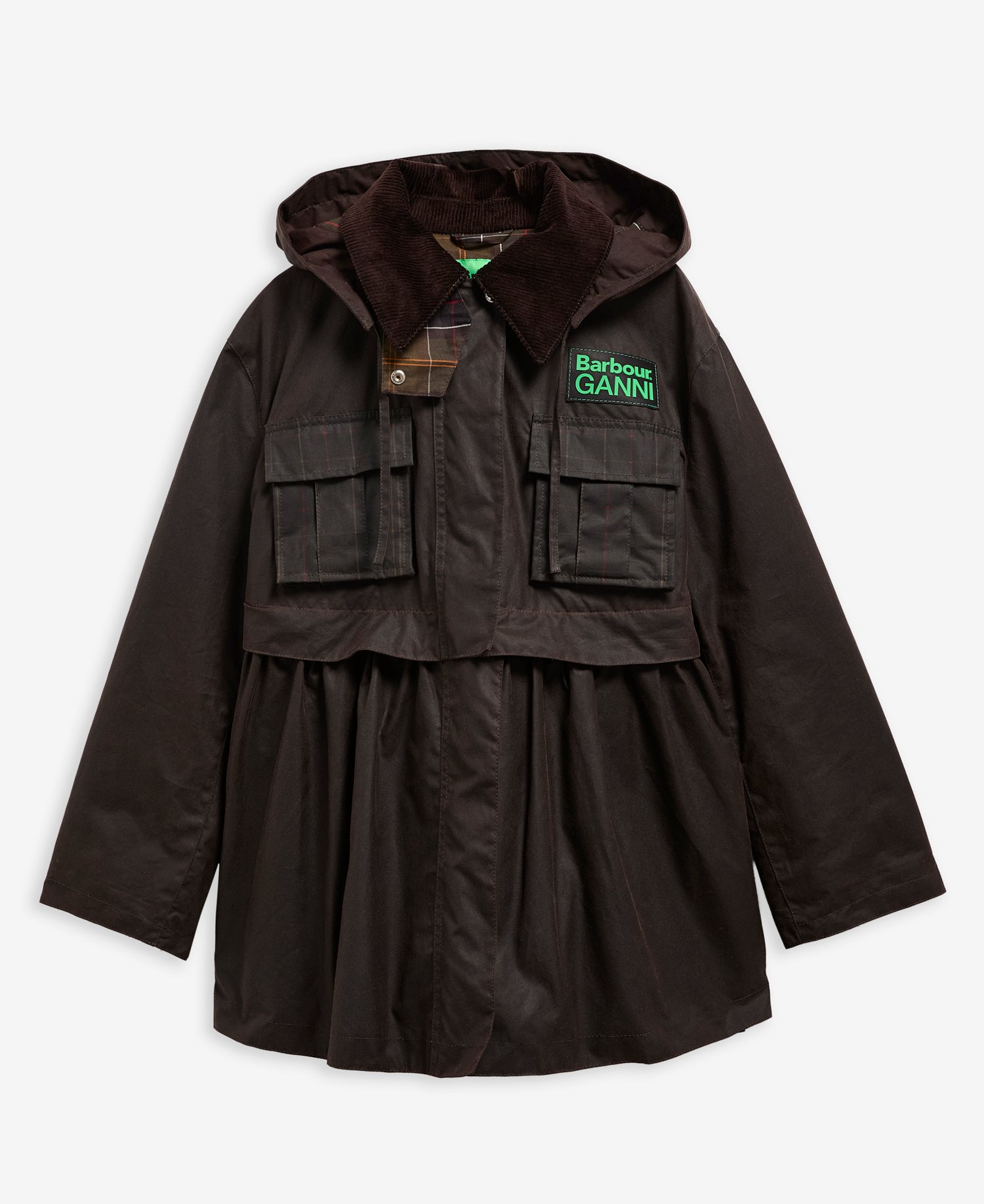 Barbour x GANNI Peplum Waxed Jacket