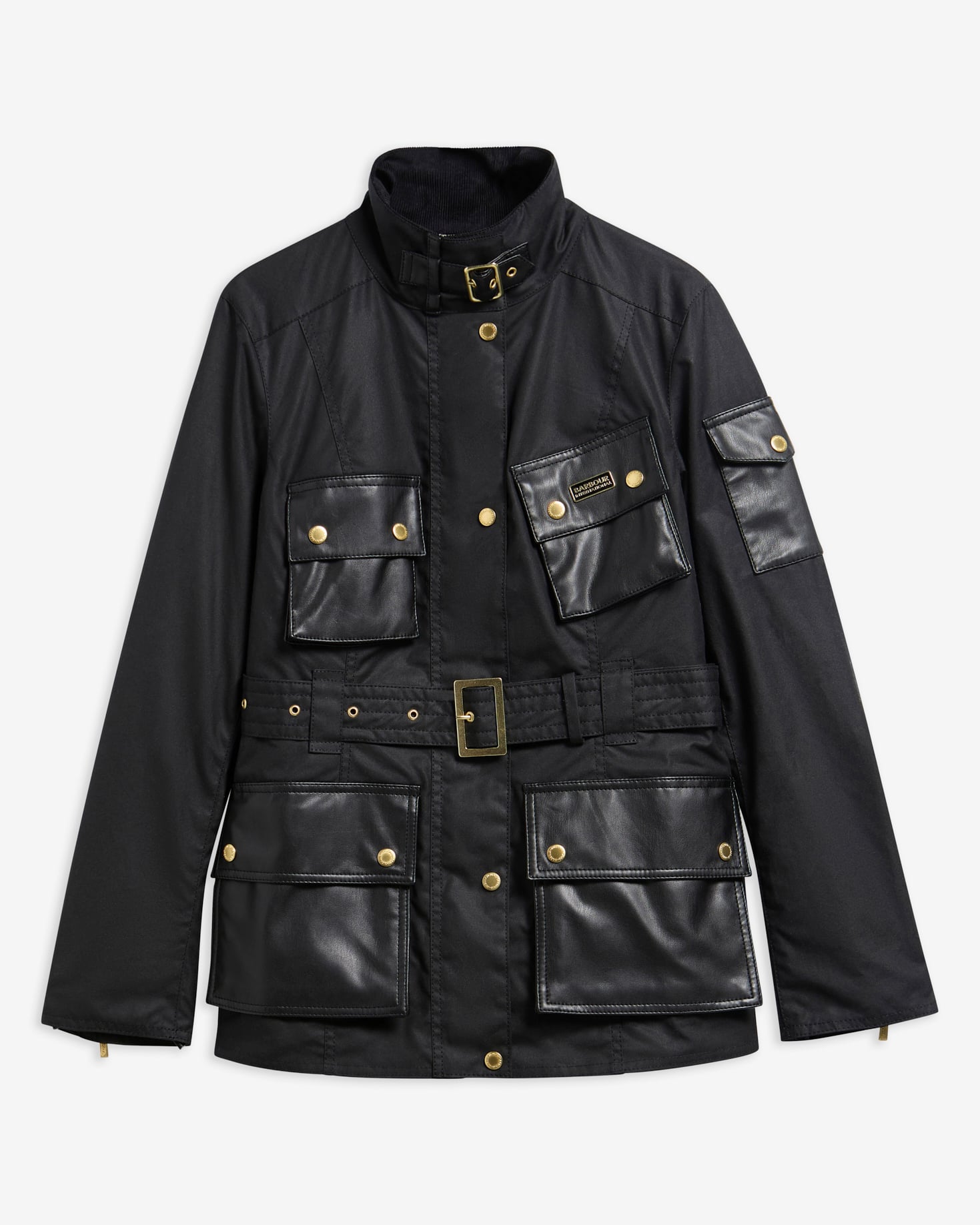 Giacca cerata Heritage. Black/Northumberland Check