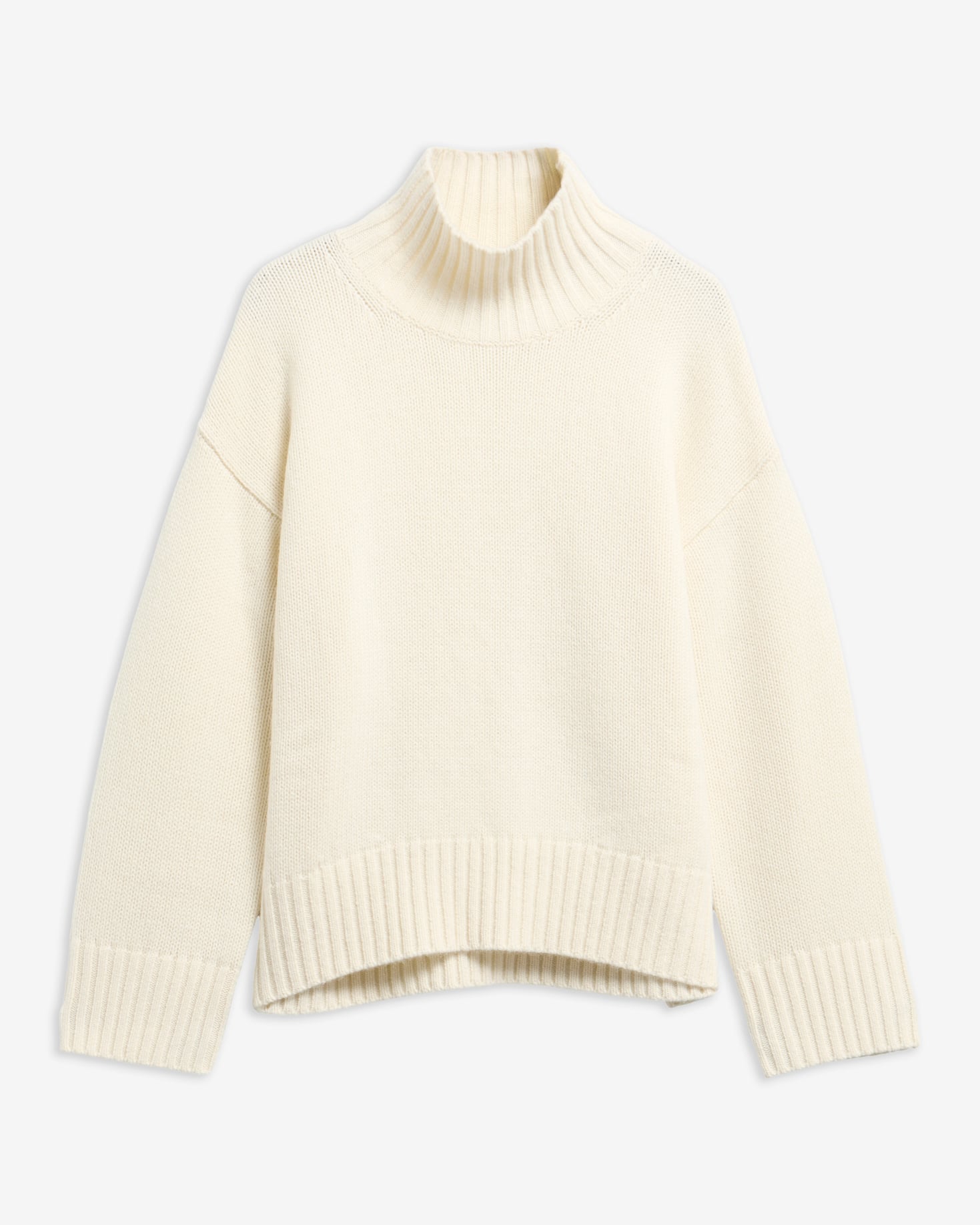 Barbour Pullover Woodhouse Funnel Neck aus Woll-Kaschmir-Mix Ecru
