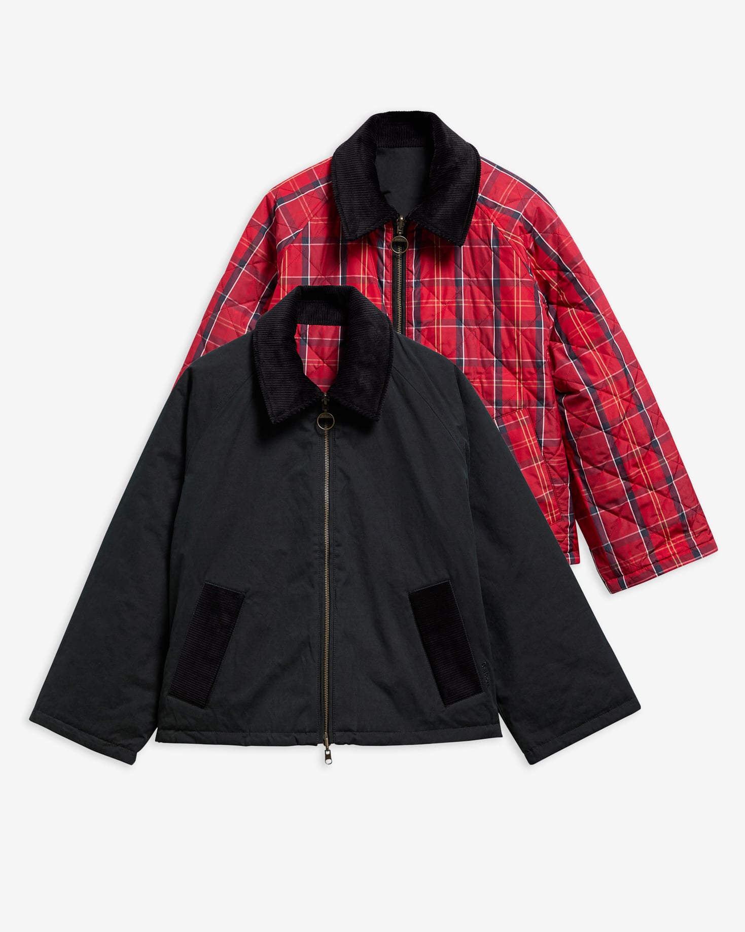 Barbour Freizeitjacke Dawn Reversible Black/Cardinal