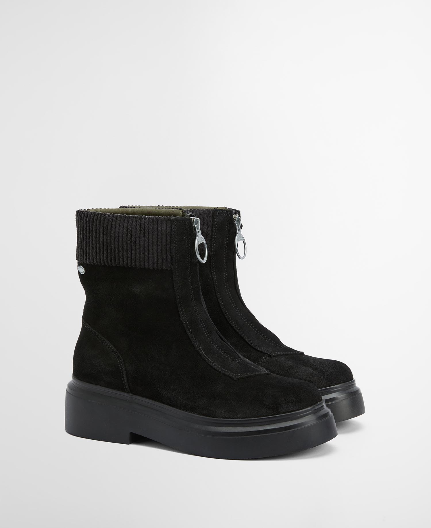 Imelda Zip-Front Ankle Boots