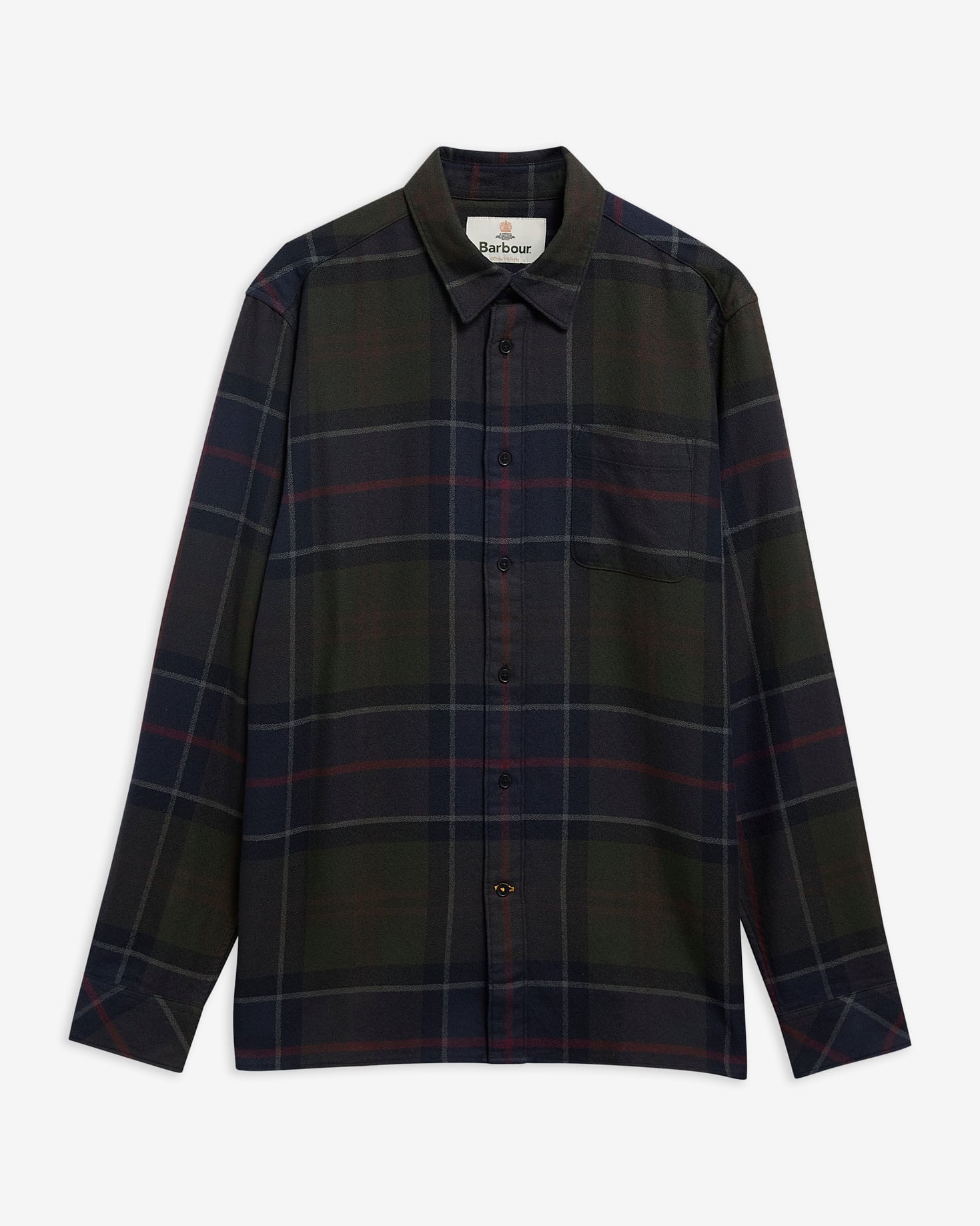 Bourne Tartan Relaxed Long-Sleeved Shirt Shadow Classic Tartan