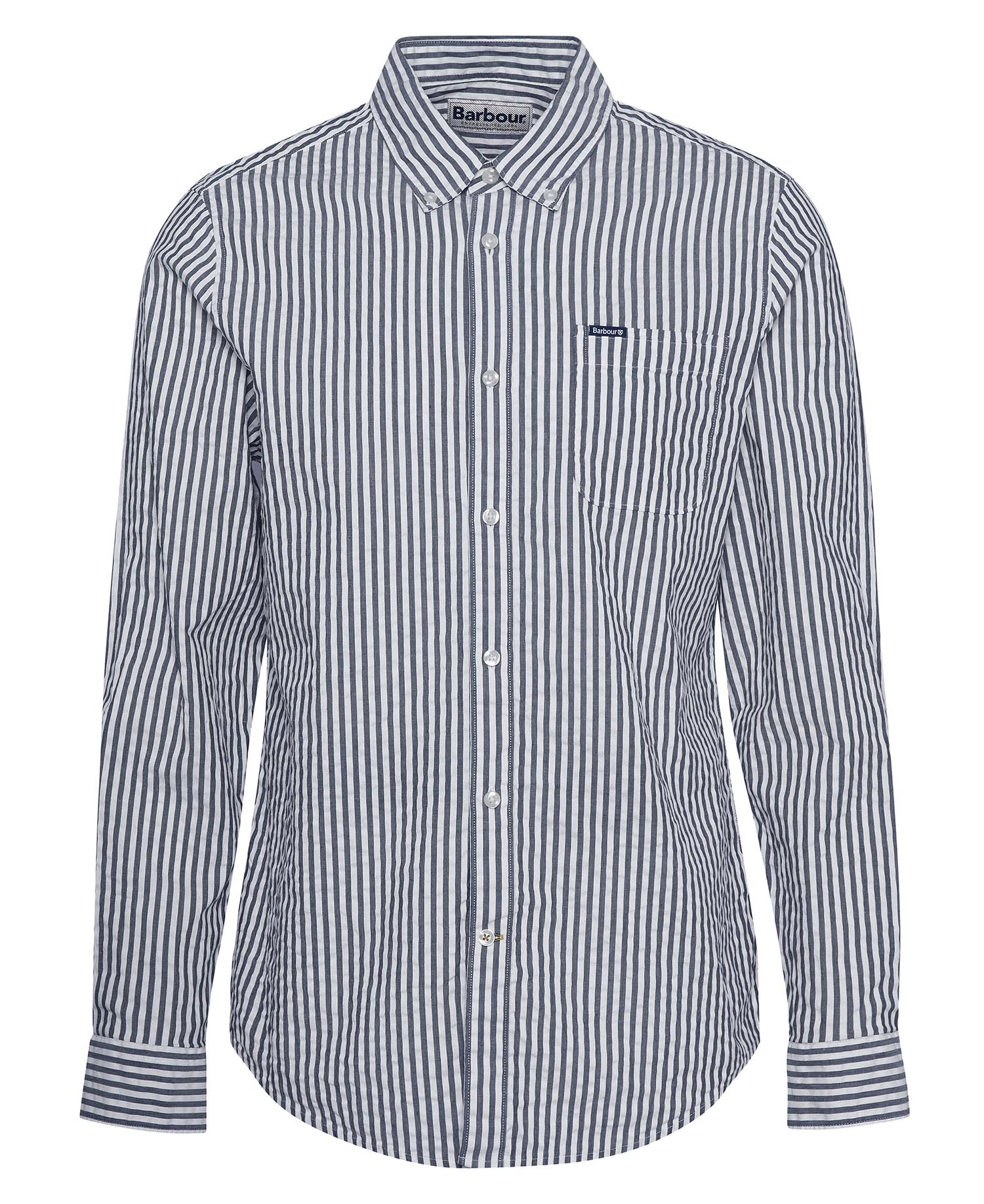 Cresswell Seersucker Tailored Long-Sleeved Shirt