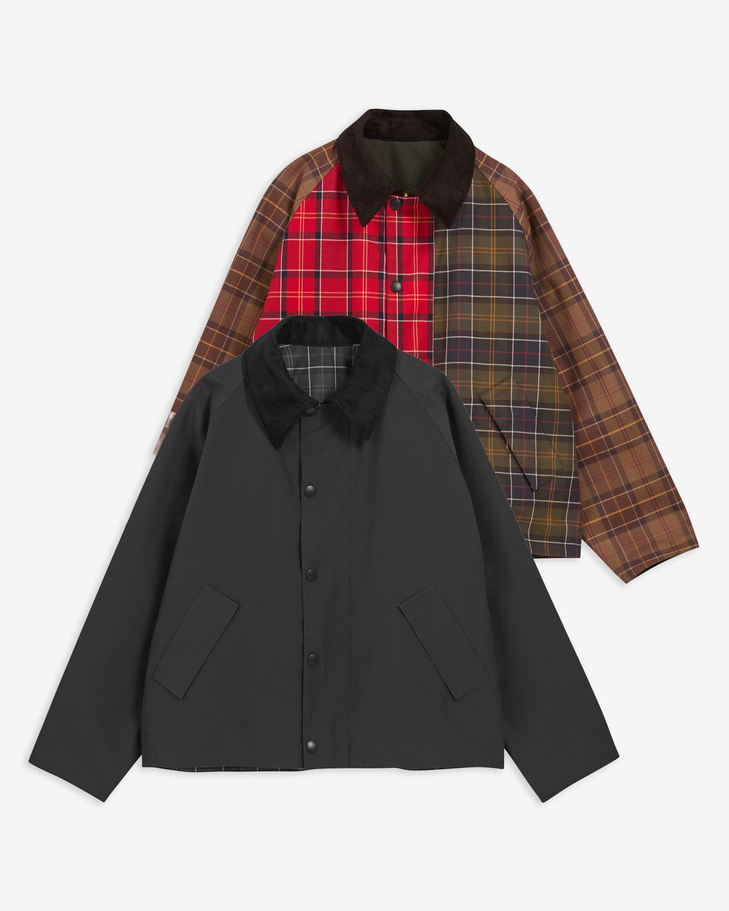 Oversized Reversible Transporter Jacket Sage Multi