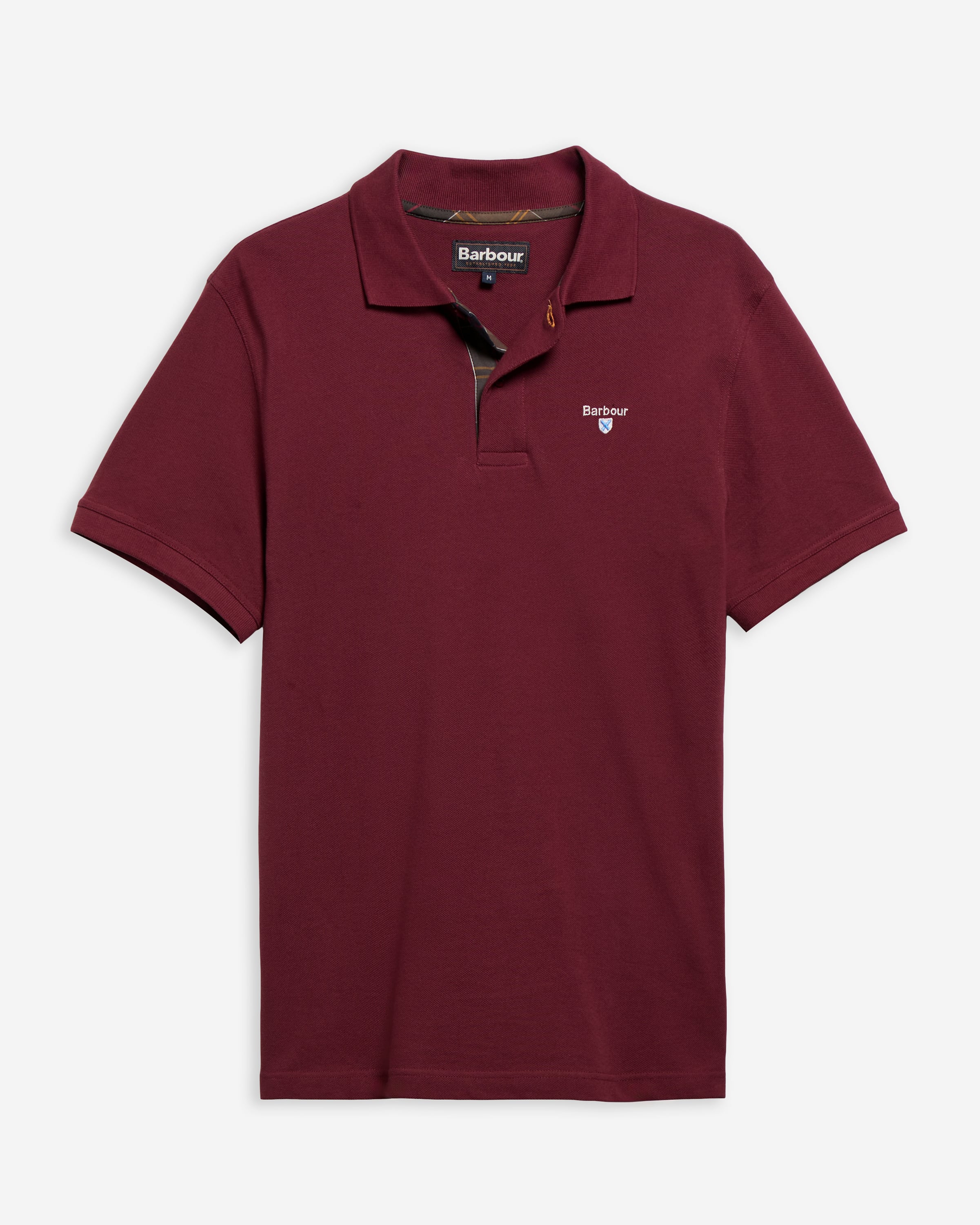 Tartan Pique Polo Shirt Ruby