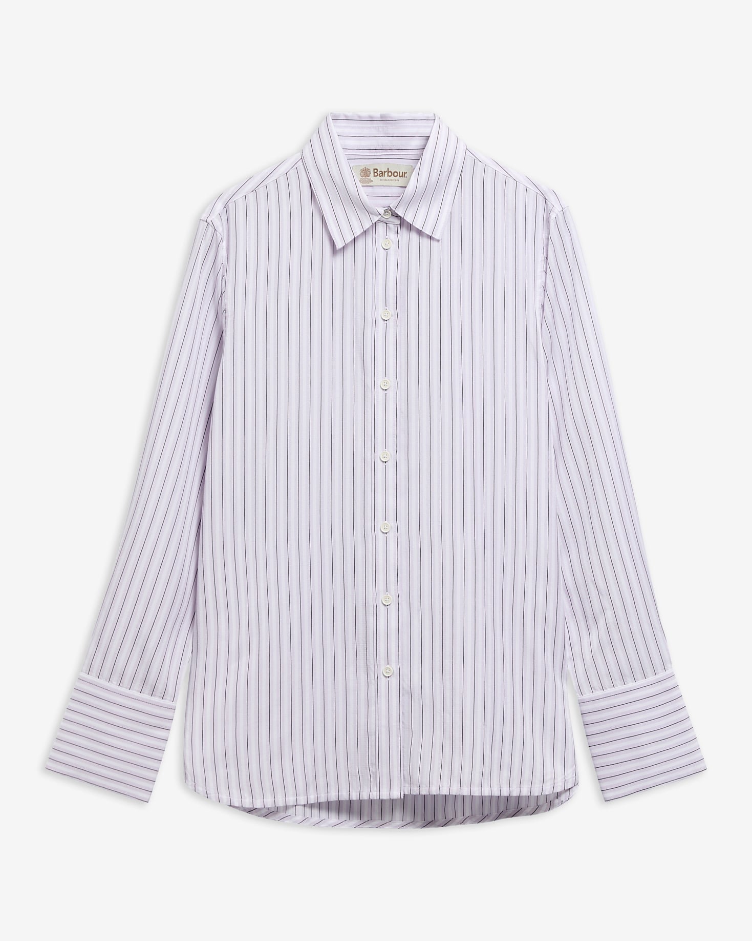 Evangeline Striped Relaxed Shirt Frosted Heather Stripe