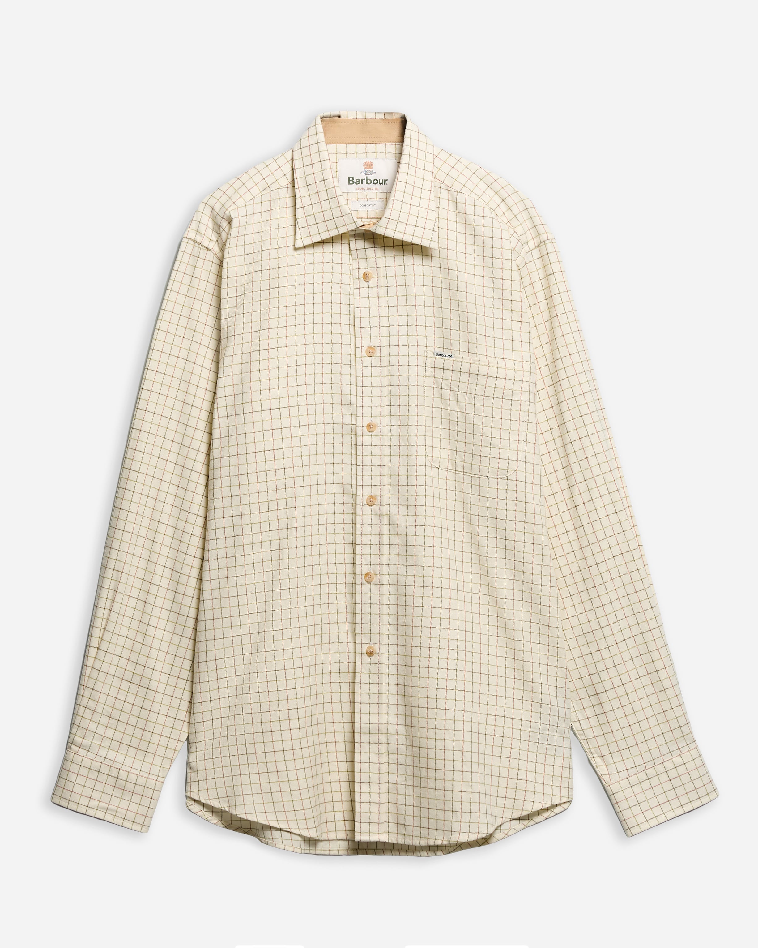 Field Regular Long-Sleeved Shirt Green-Brown