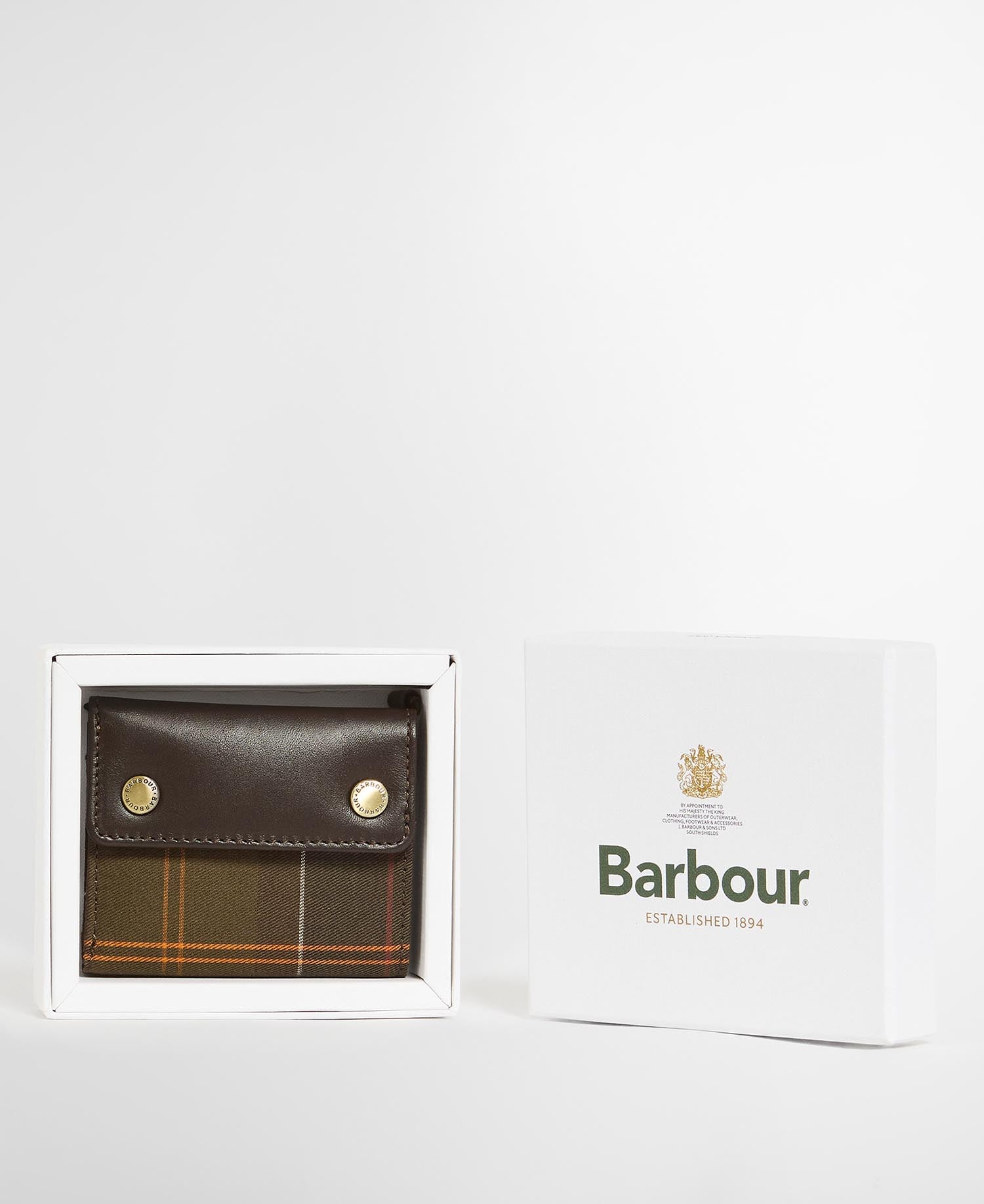 Portafoglio in pelle tartan Benslie Classic Tartan/Brown