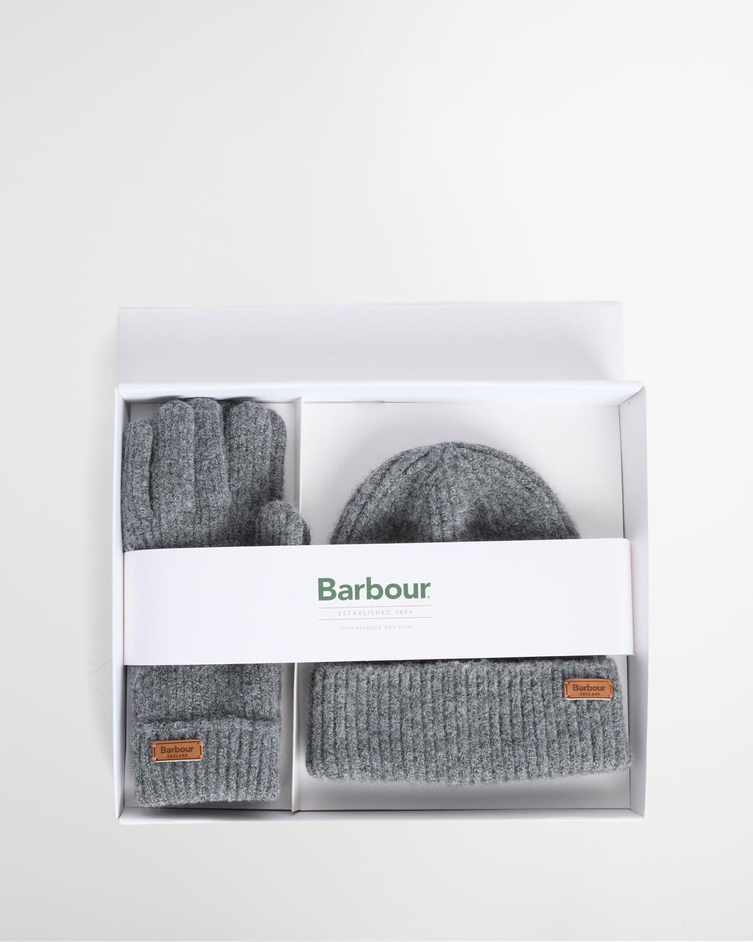Set regalo con guanti e berretto Pendle Mid Grey