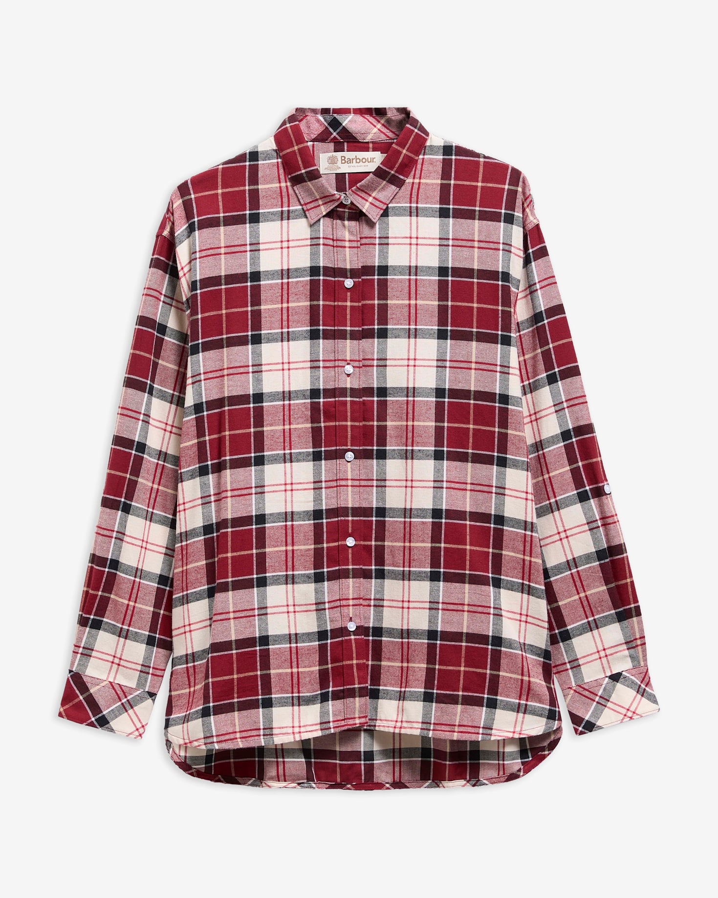 Camicia con vestibilit&agrave; rilassata Elishaw Lt Cardinal Tartan