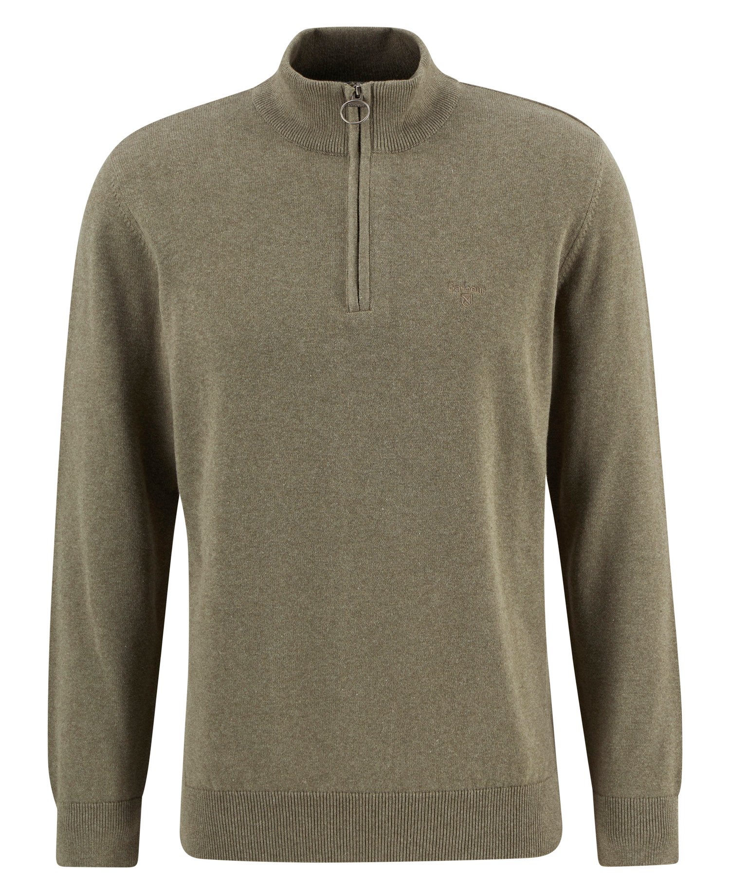 Felpa in cotone con mezza zip