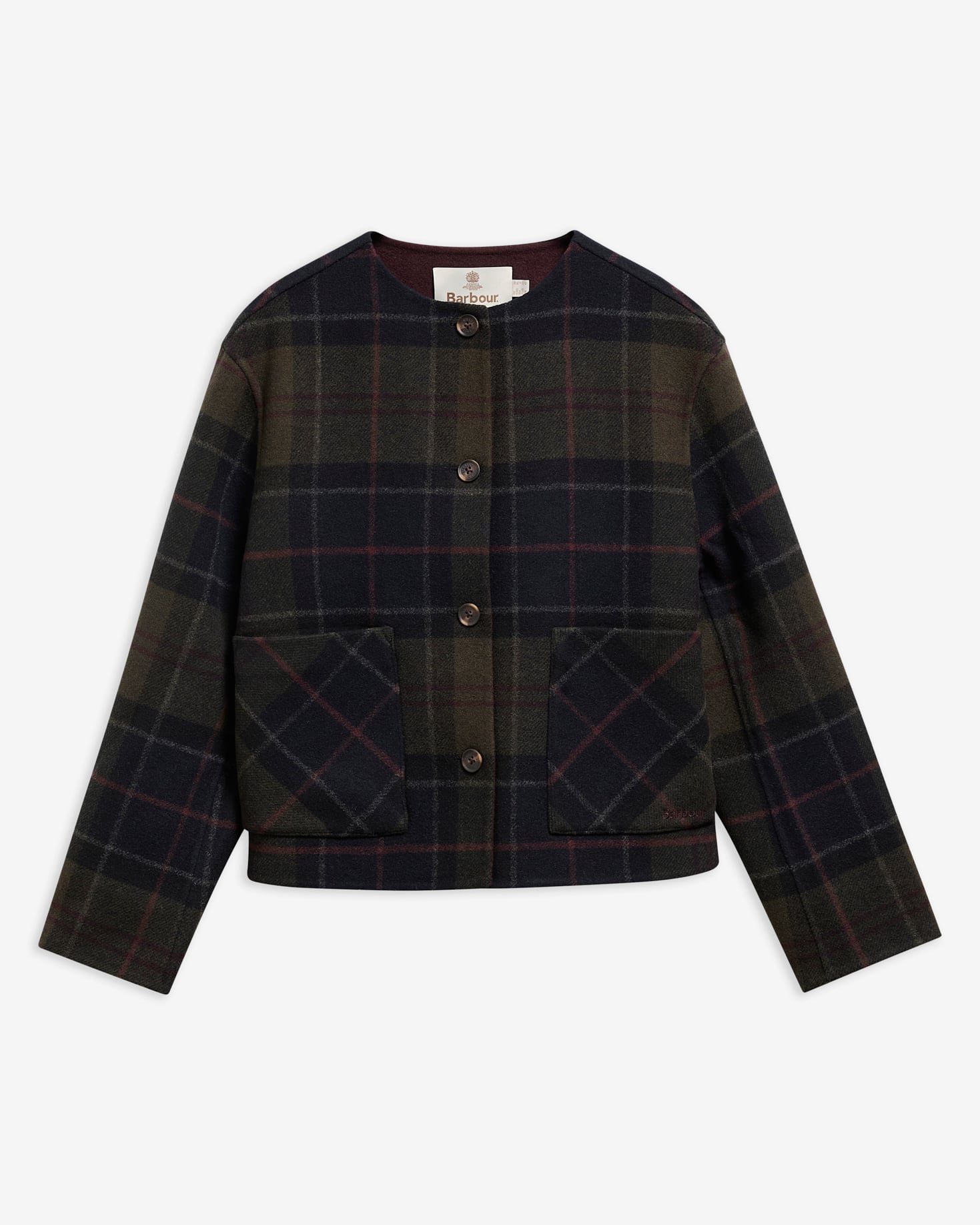 Barbour Woll-Overshirt Marlow Tartan Shadow Classic Tartan