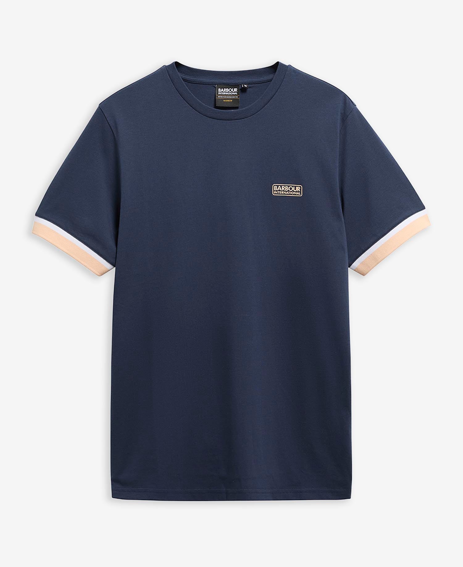 Deep Cuff Evan Tipped T-Shirt Oxford Navy