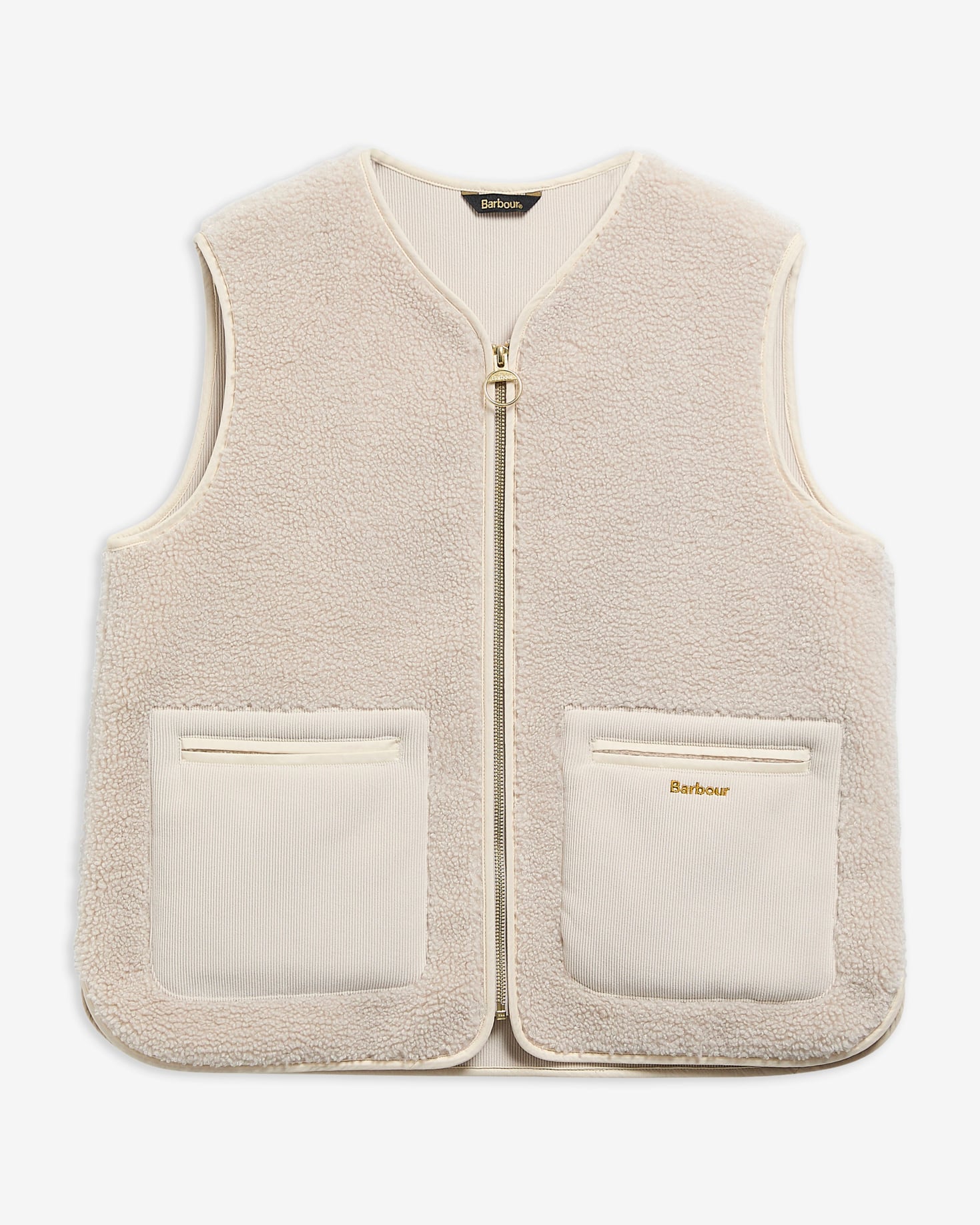 Gilet Bainford in pile Teddy Ecru