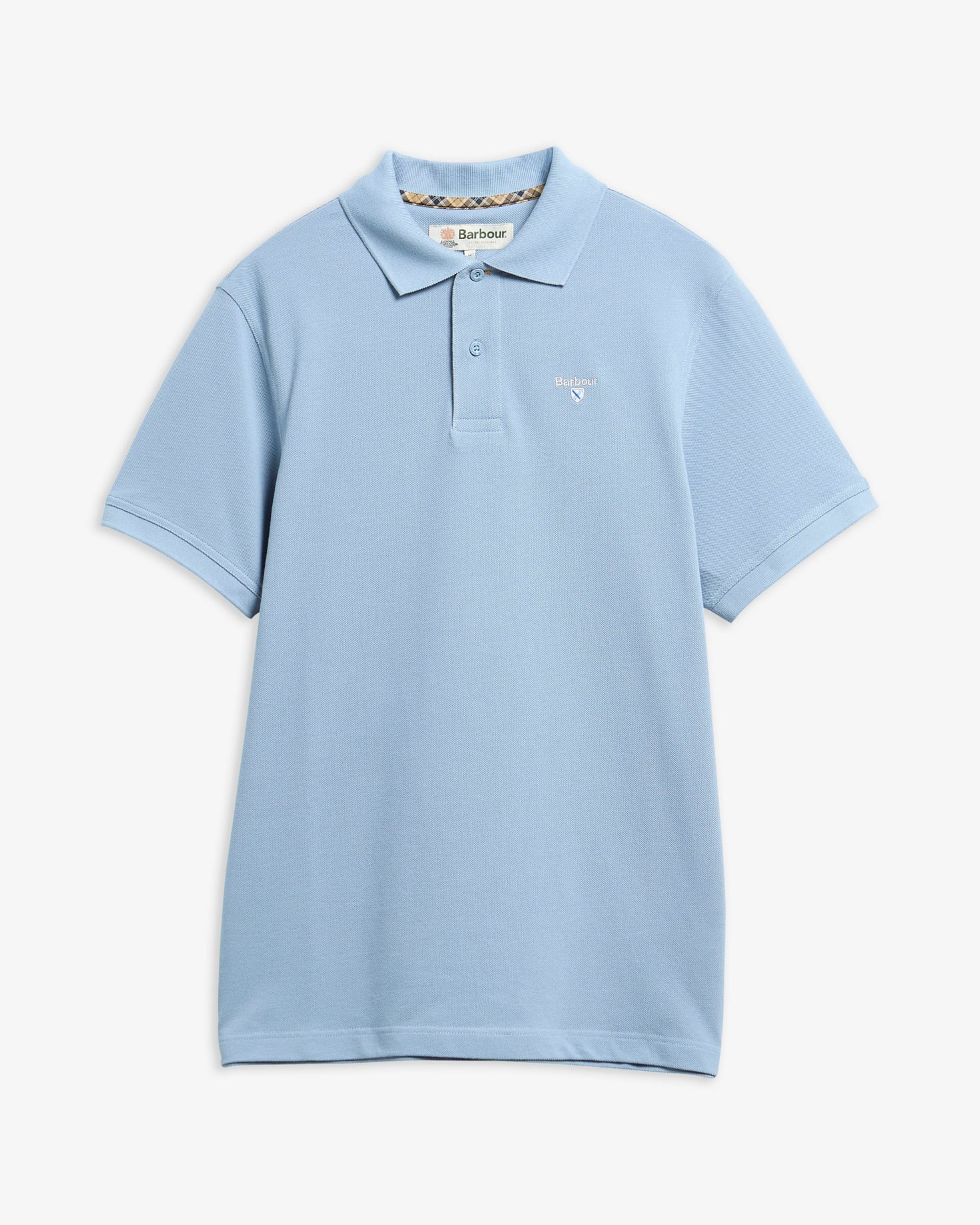 Poloshirt Tartan Pique Tarn Blue