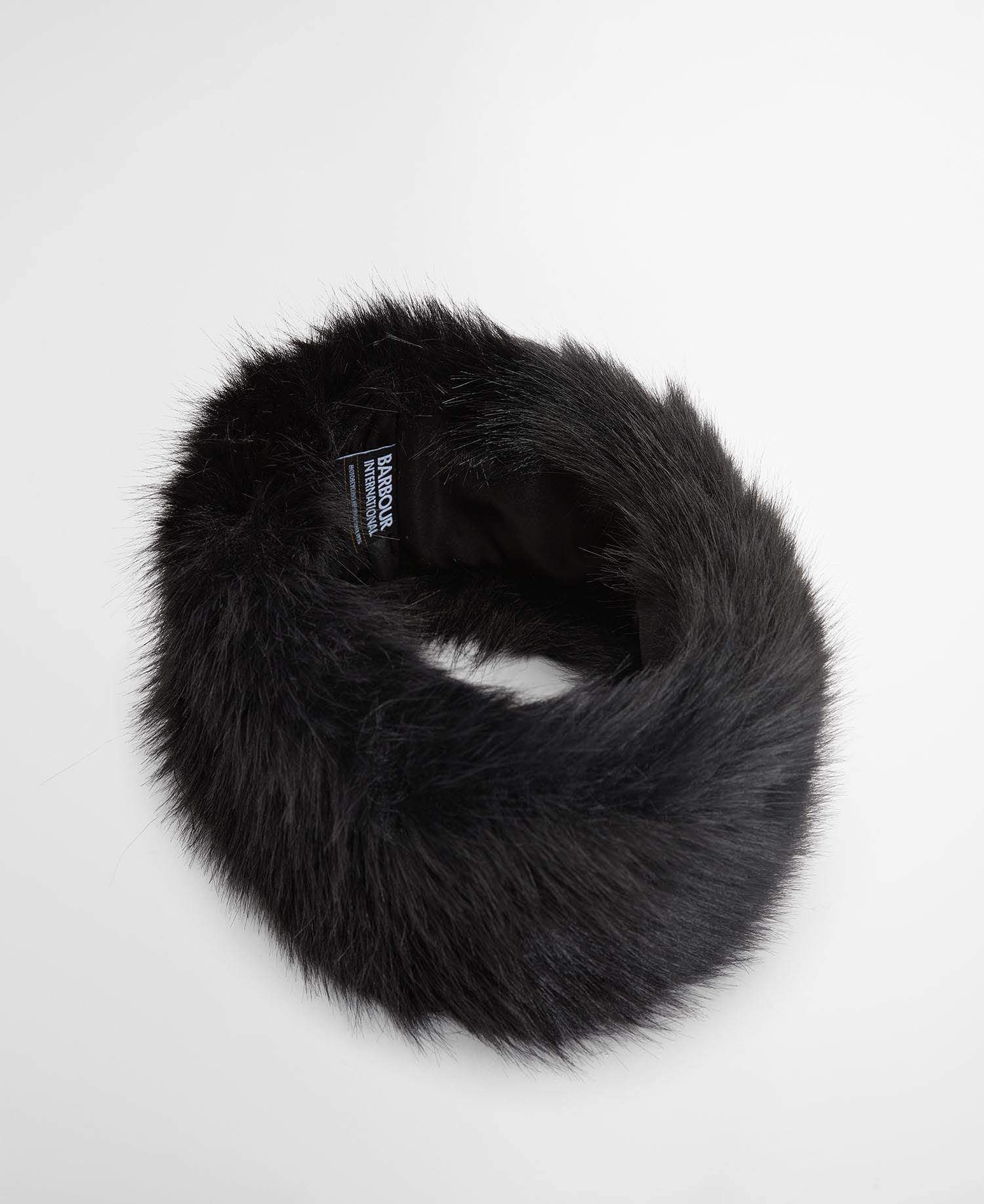 Cyrus Faux-Fur Headband Black