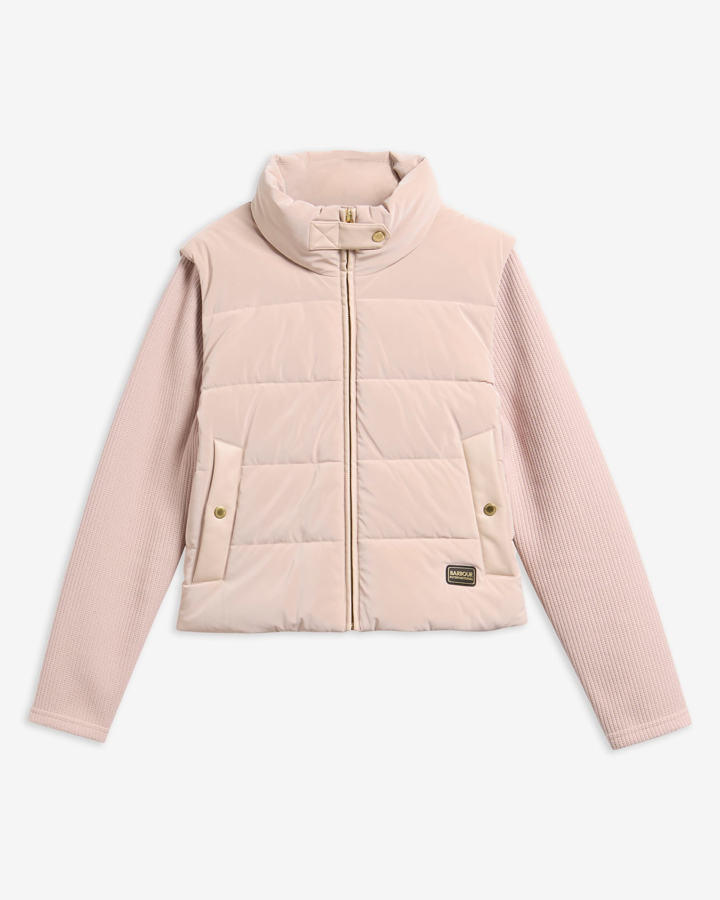 Balaton Faux-Velvet Quilted Sweatshirt Nutmeg