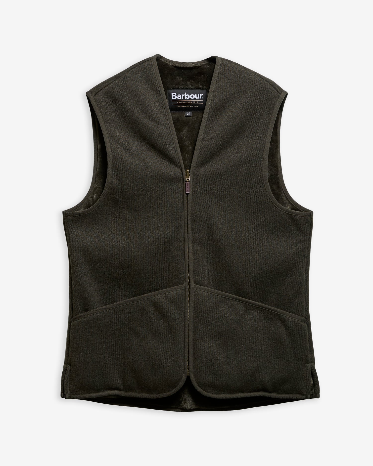 Gilet/fodera in pile caldo con cerniera