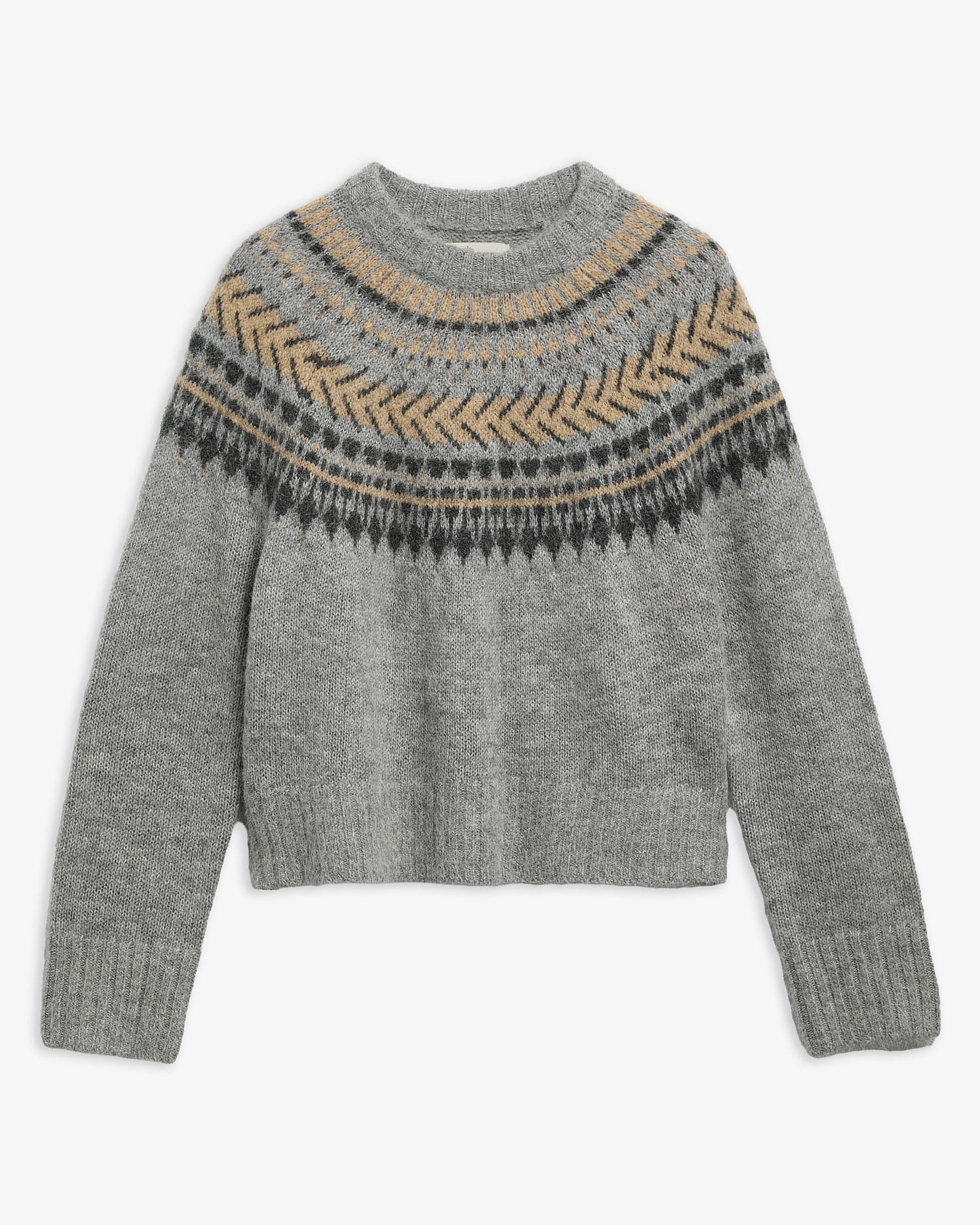 Barbour Pullover Annette Fairisle Rundhalsausschnitt Grey Multi