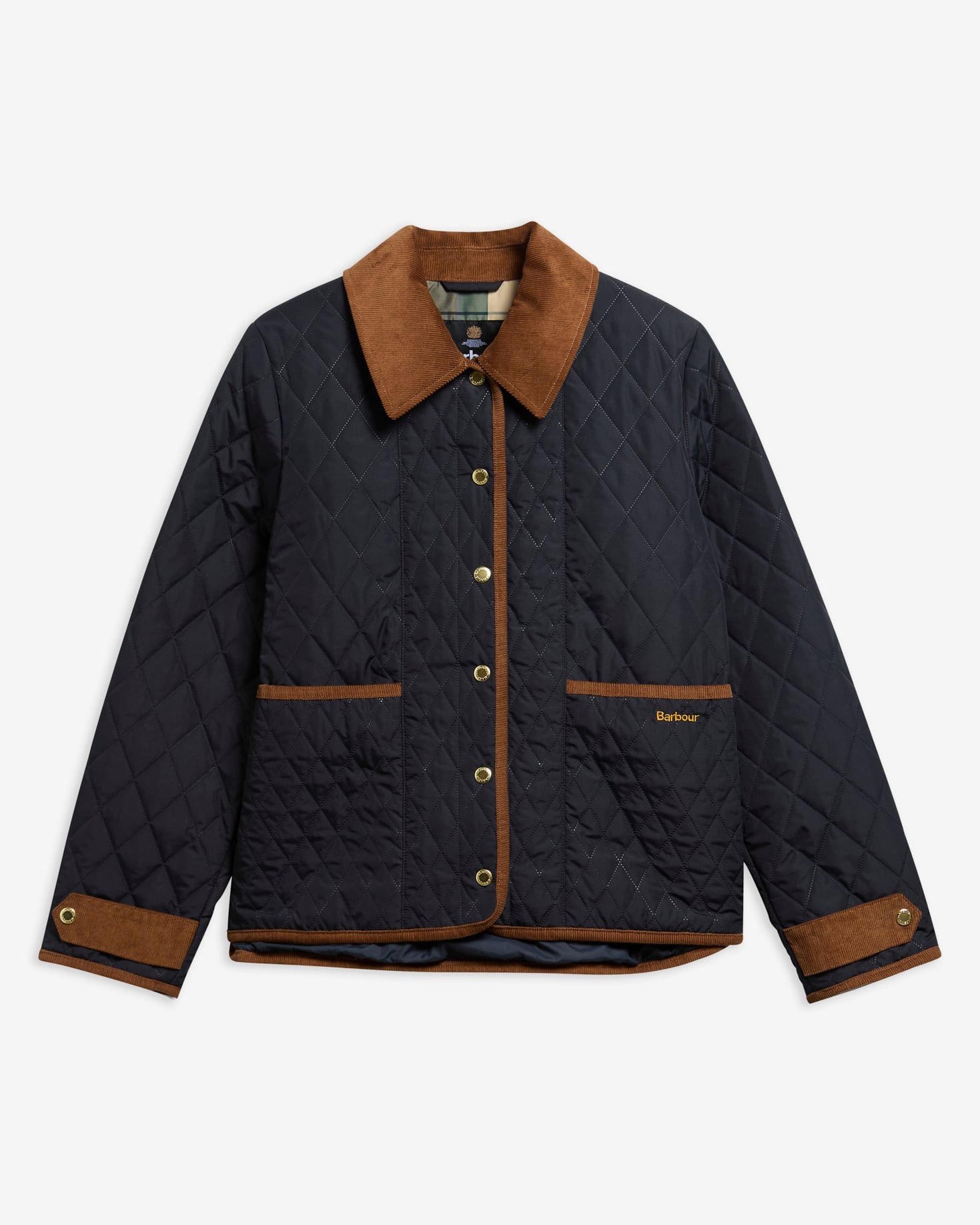 Giacca trapuntata Ainsdale con finitura patchwork Dk Navy/Ancient