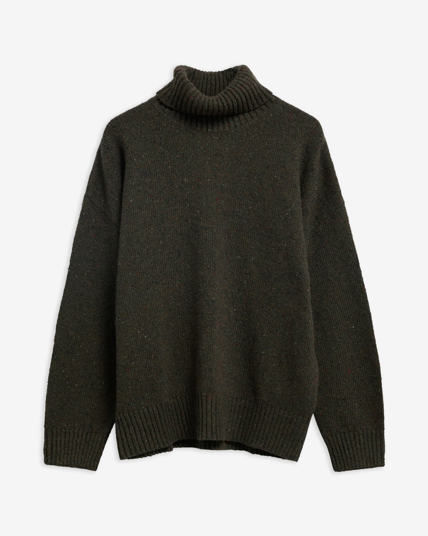 Barbour Woll-Rollkragenpullover Stanford Fleck Olive