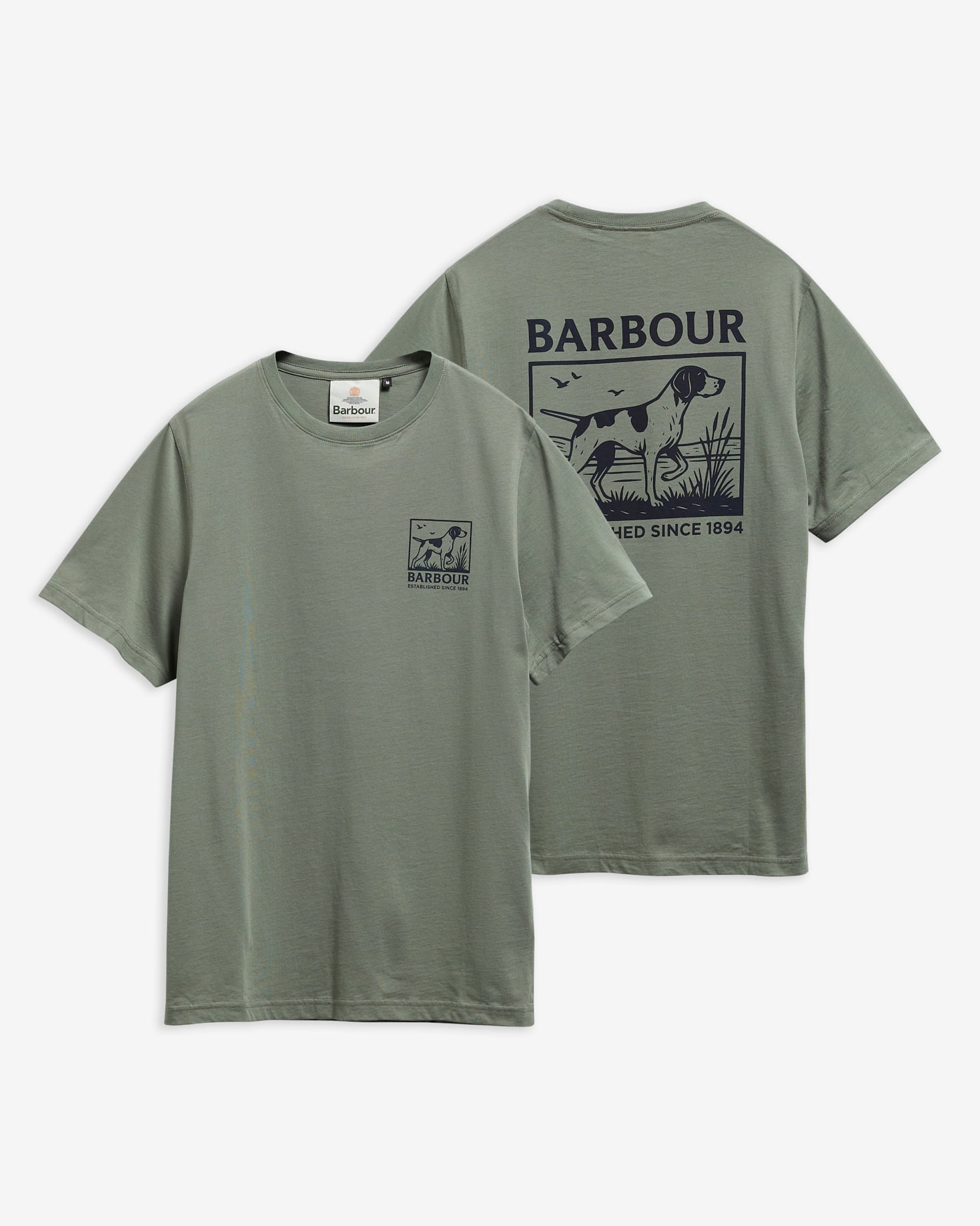 Barbour T-Shirt Setter Graphic Tailored Agave Green