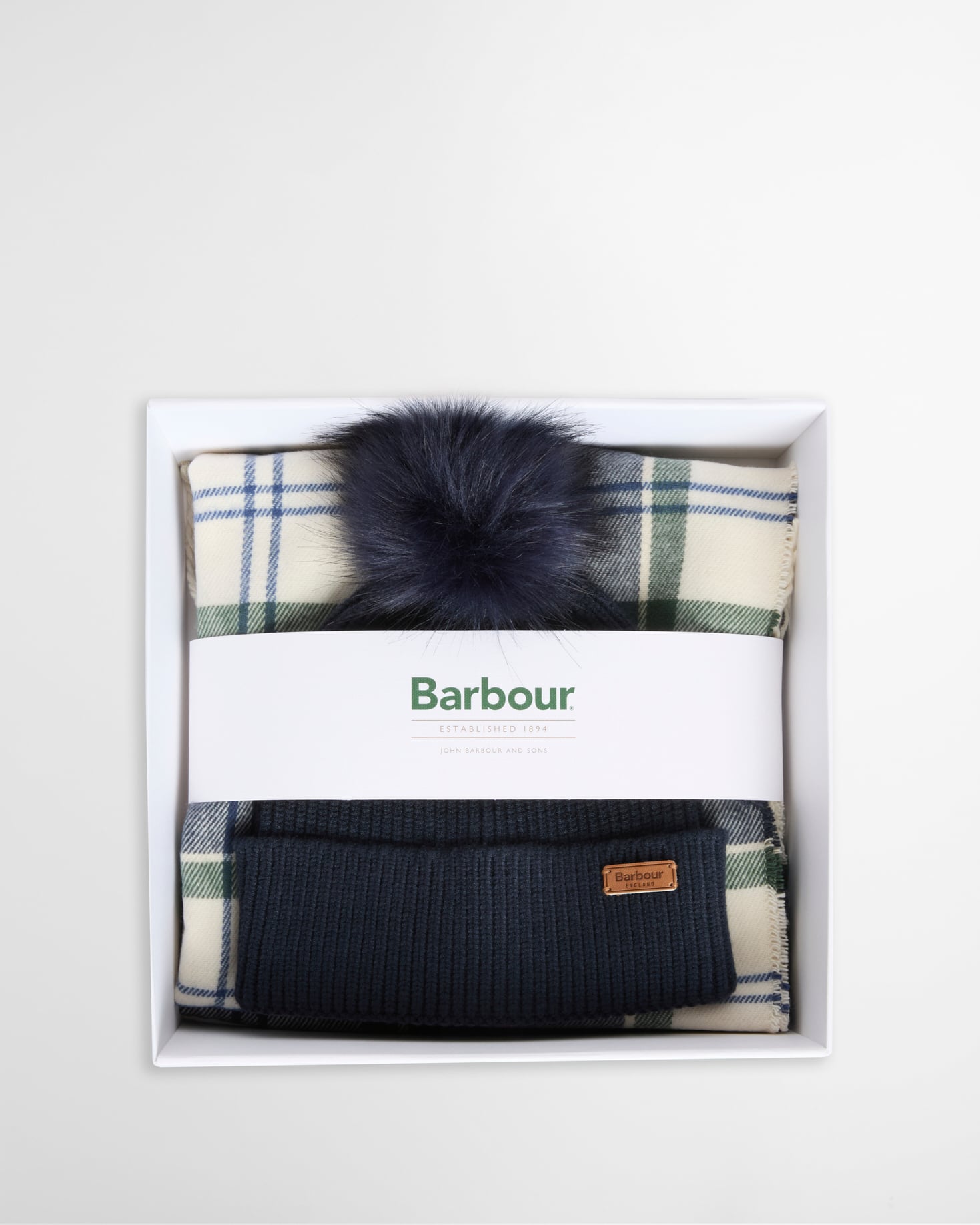 Geschenkset Beanie Dover & Schal Hailes Light Evergreen