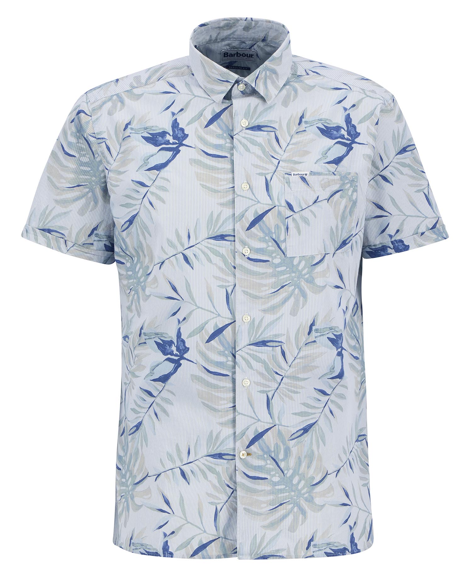 Valleyfield Palm-Print Short-Sleeved Shirt