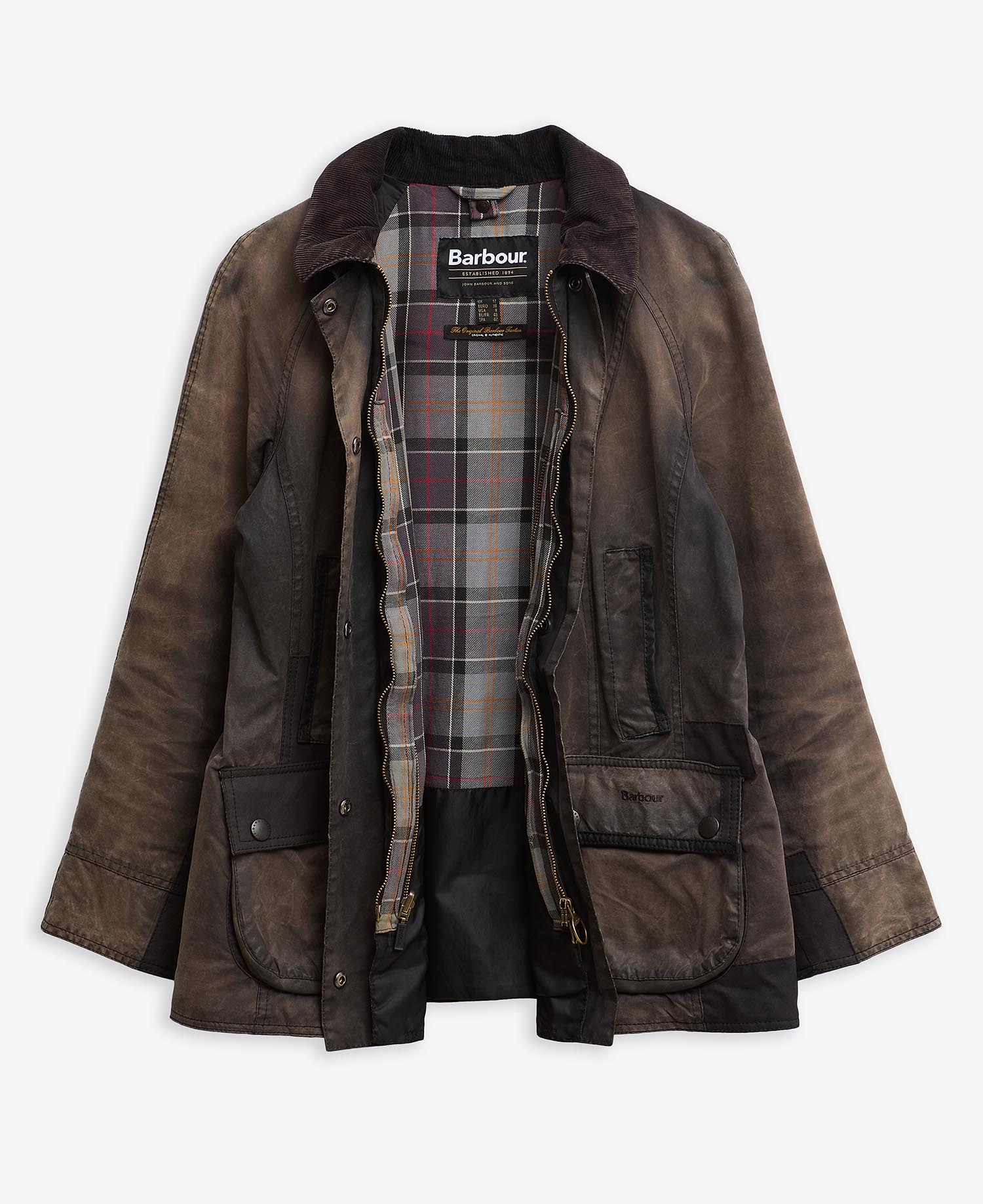 Barbour Re-Loved Beadnell Waxed Jacket - Size 12 Black