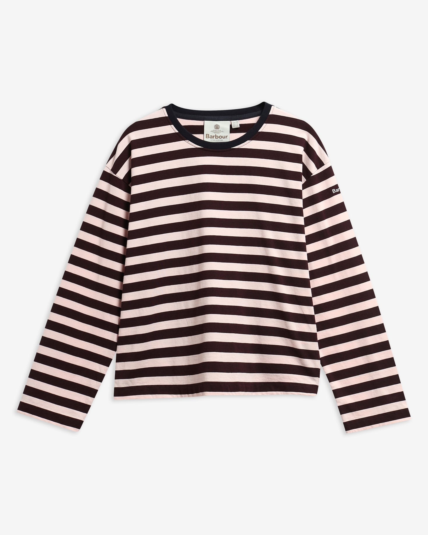 Woodhouse Striped Long-Sleeved T-Shirt Fig/Pink Blush
