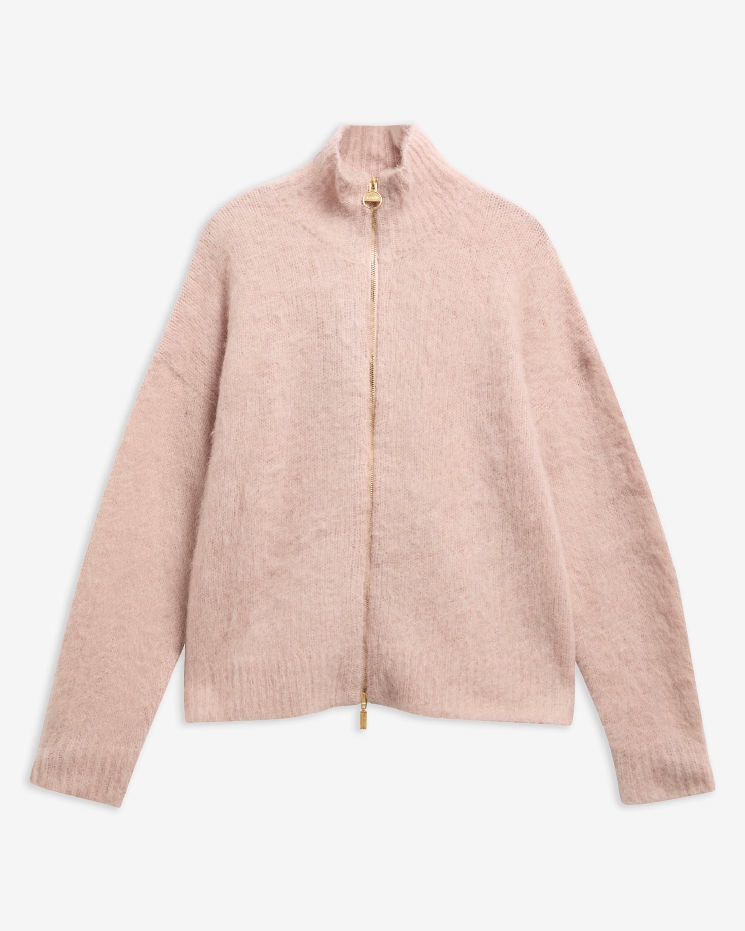Ramona Knitted Zip-Up Jacket Nutmeg