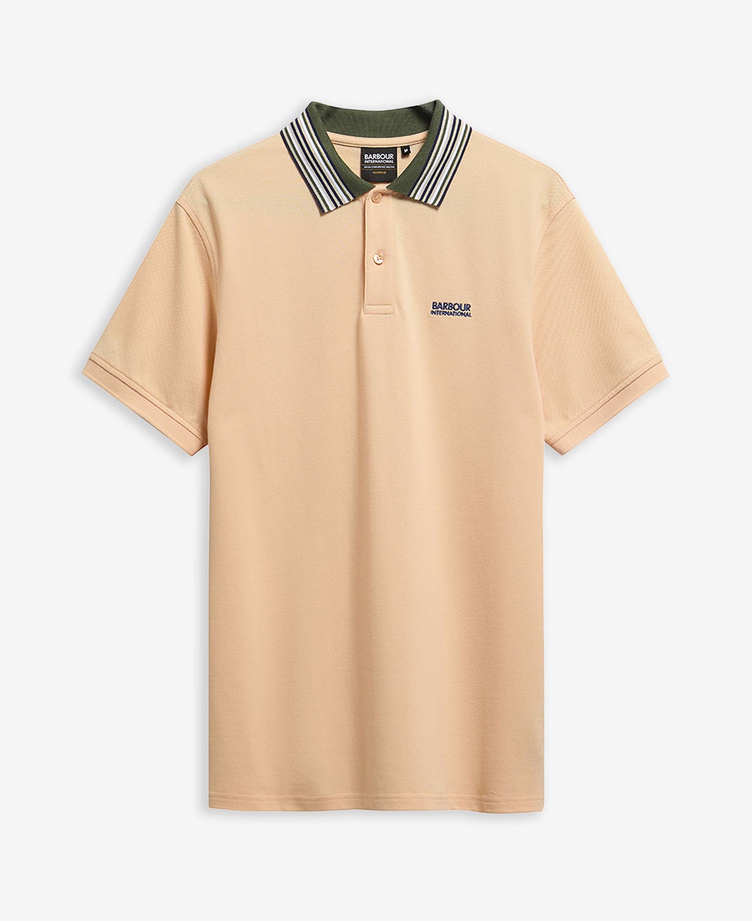 Neville Tipped Polo Shirt Bleached Apricot