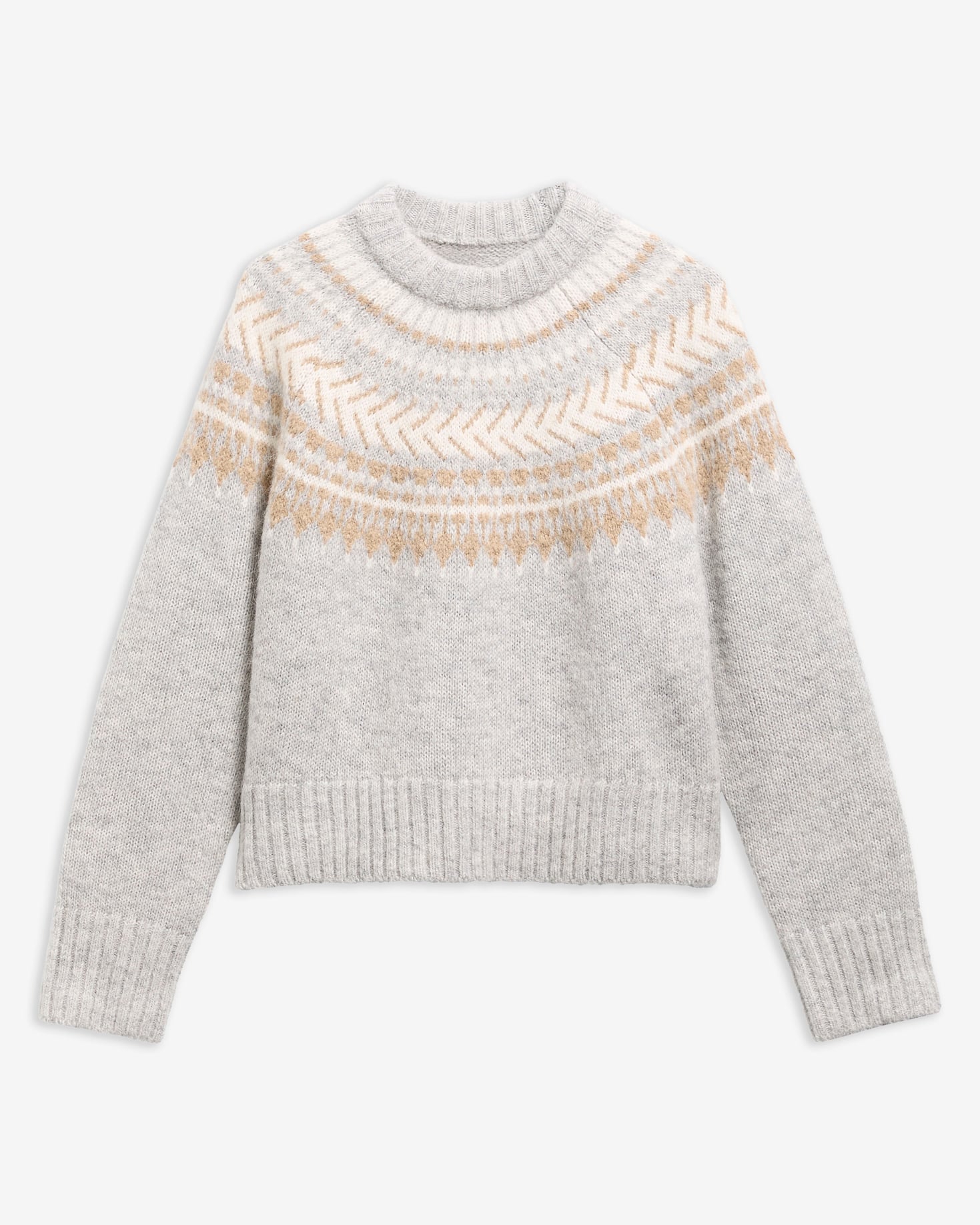 Barbour Pullover Annette Fairisle Rundhalsausschnitt Neutral Multi