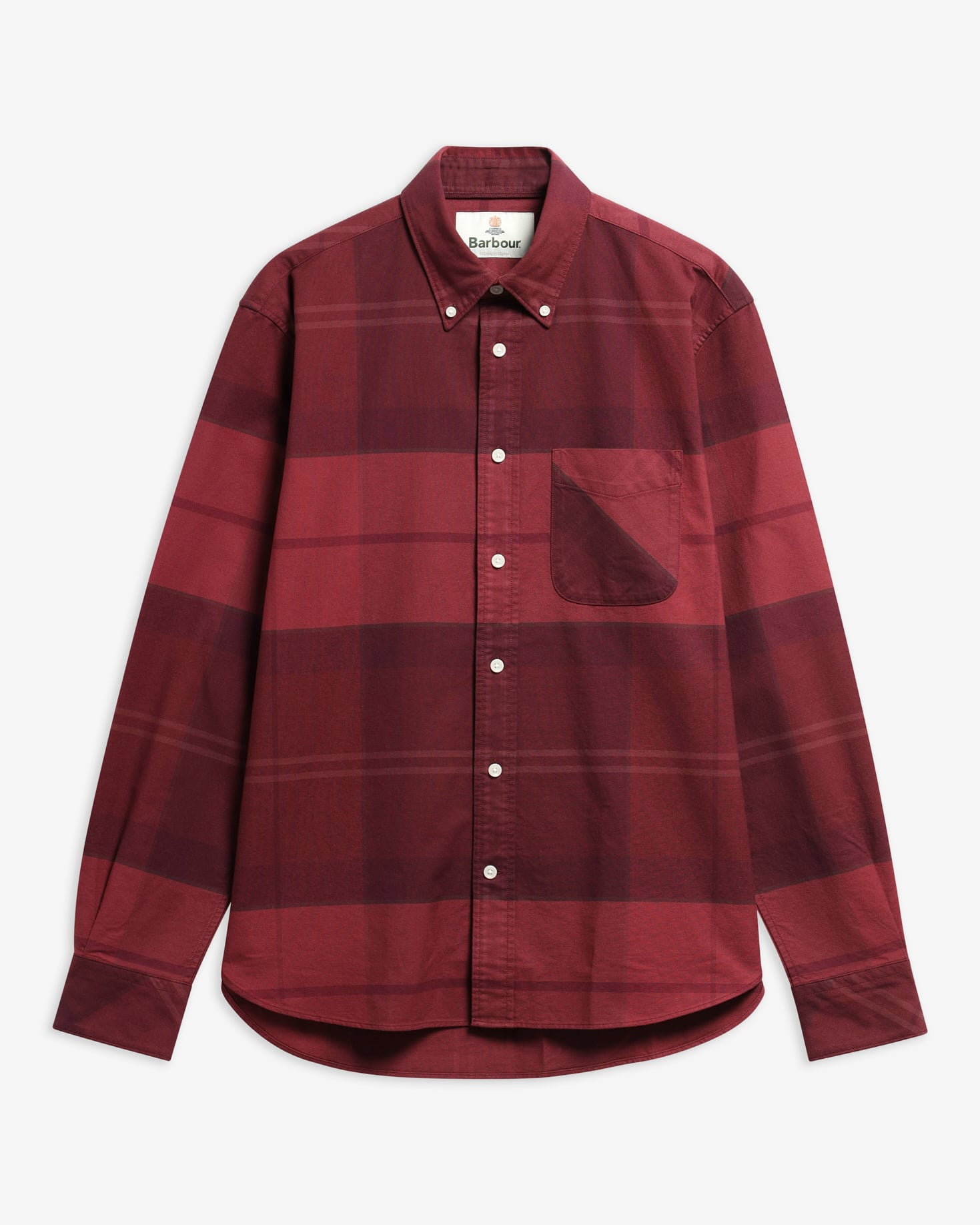 Camicia Mineral Dunoon in tartan con taglio classico Crimson Heather